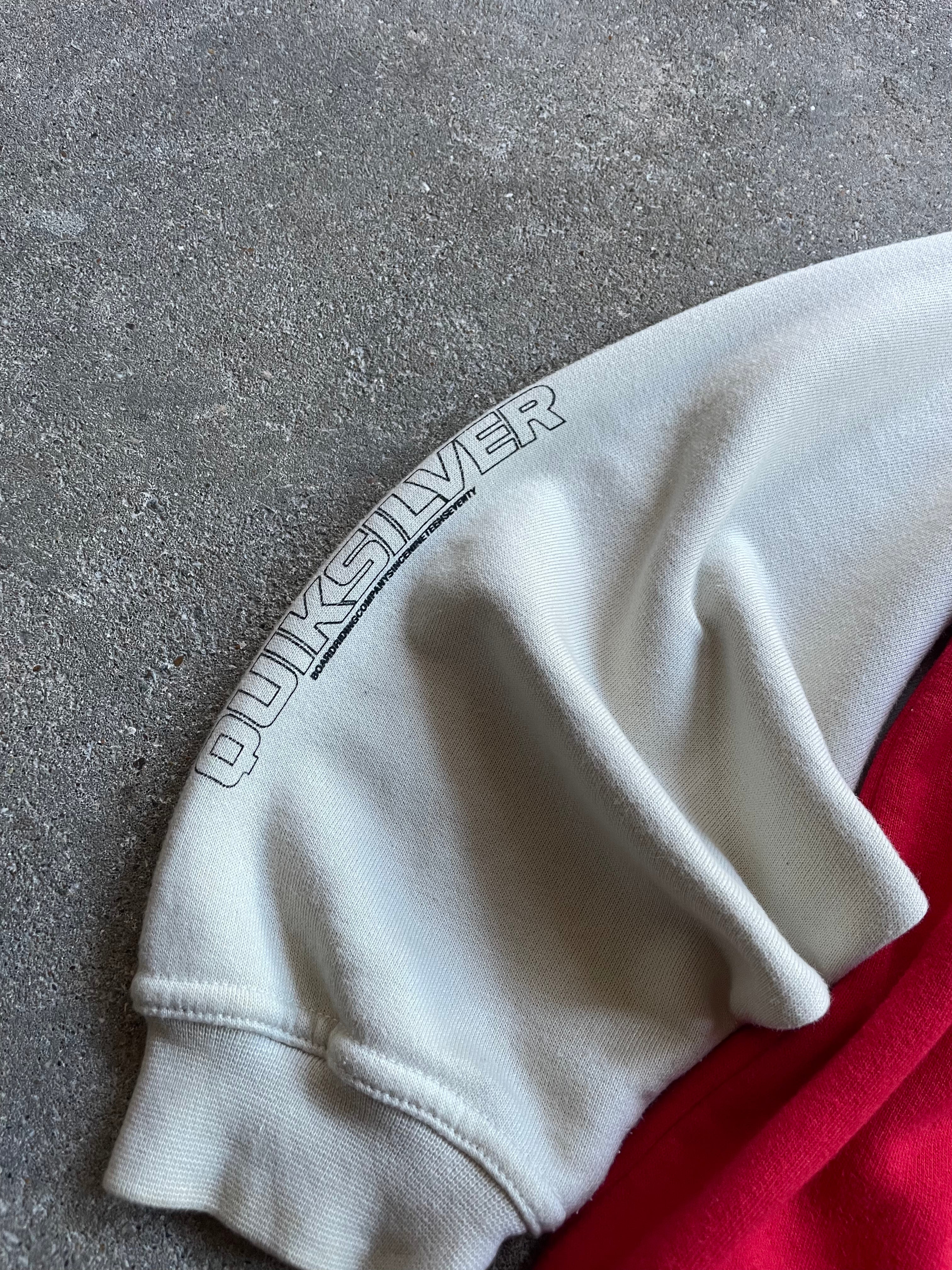 2000's Quiksilver Sweatshirt Red/Beige (L)