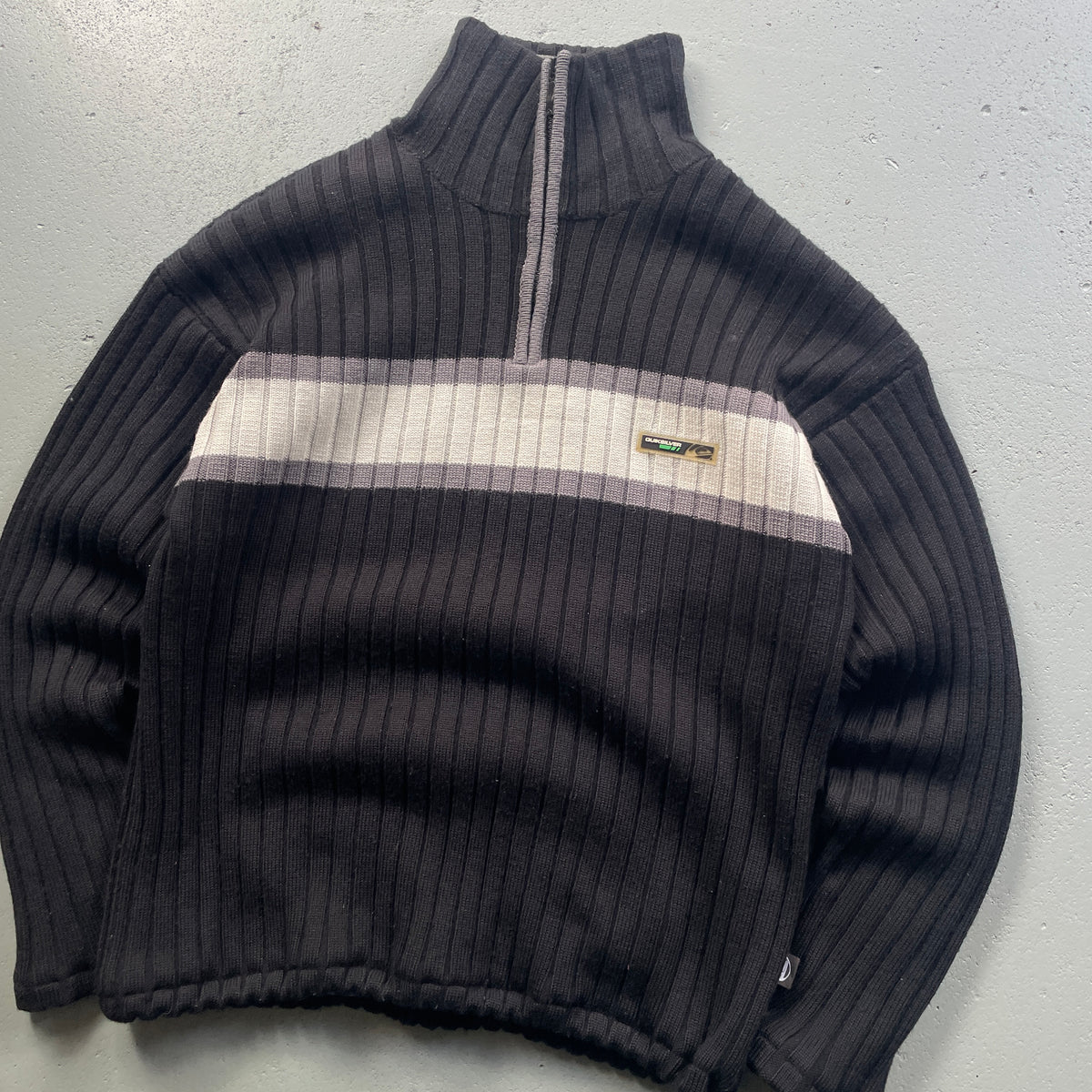 2000’s Quiksilver 1/4 Zip Thermal Knit Jumper (L/XL)