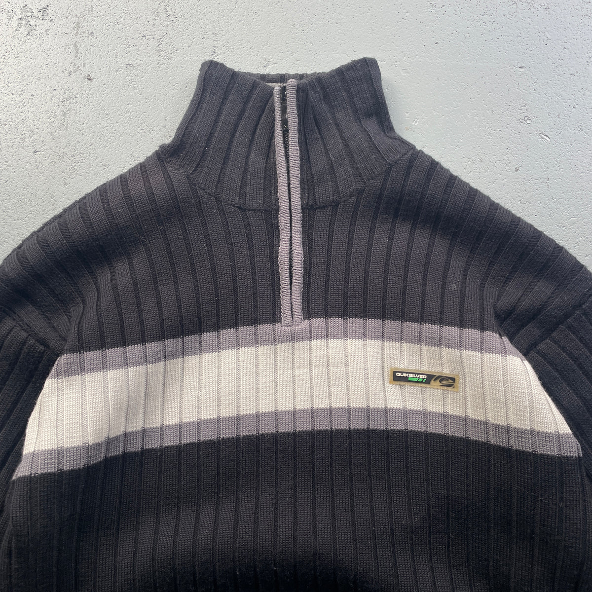 2000’s Quiksilver 1/4 Zip Thermal Knit Jumper (L/XL)
