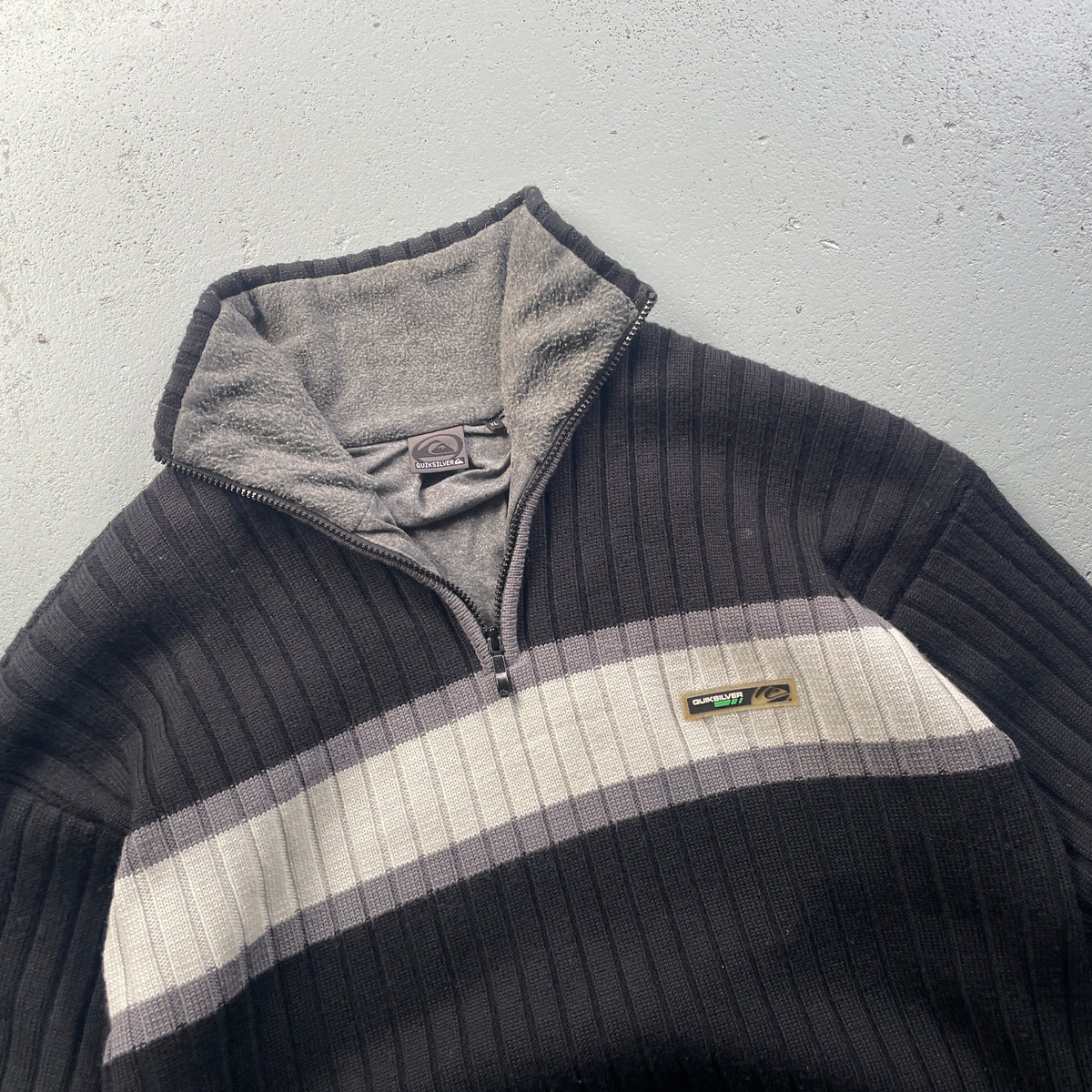 2000’s Quiksilver 1/4 Zip Thermal Knit Jumper (L/XL)