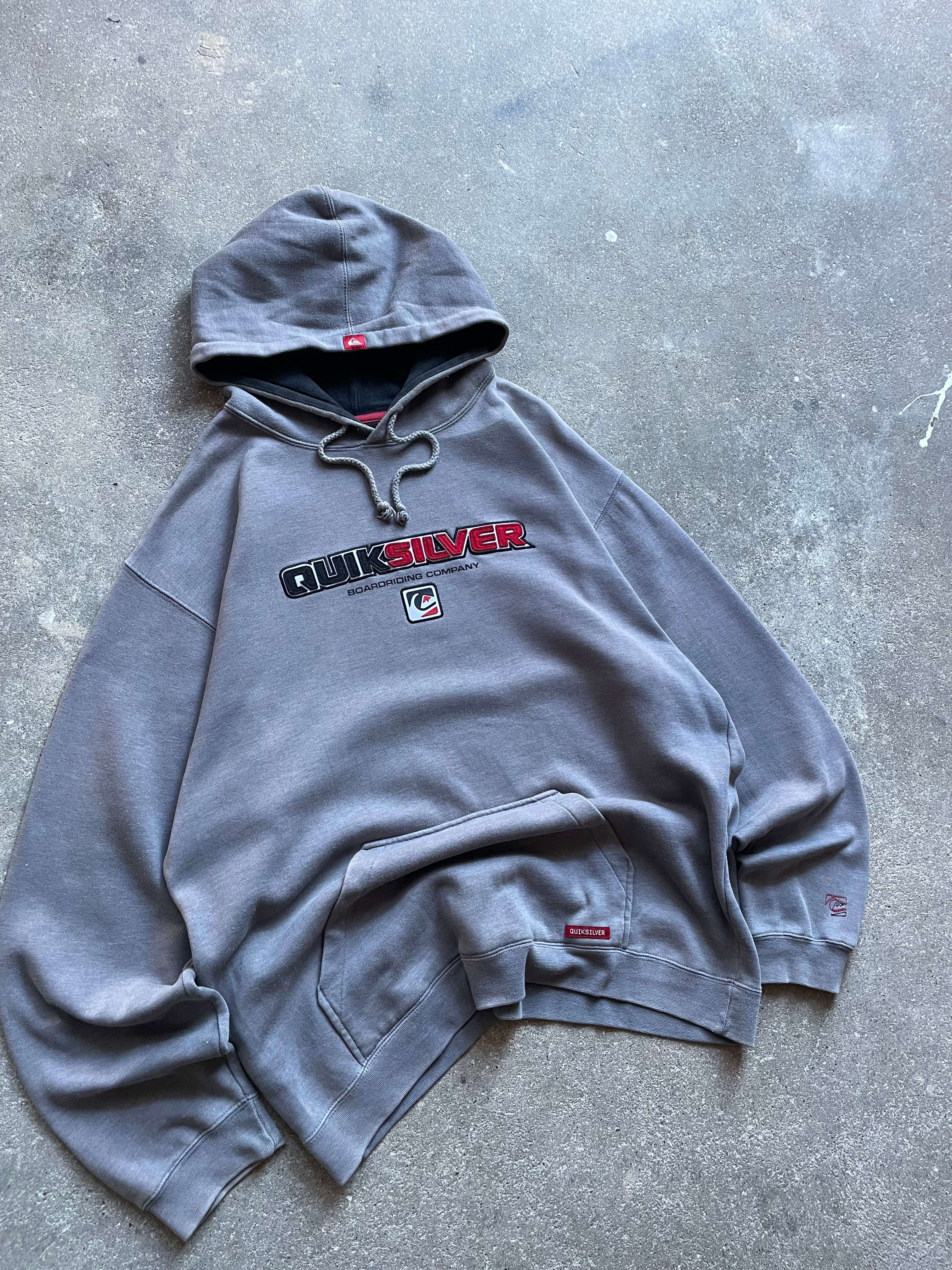 2000's Quiksilver Hoodie Grey (L)