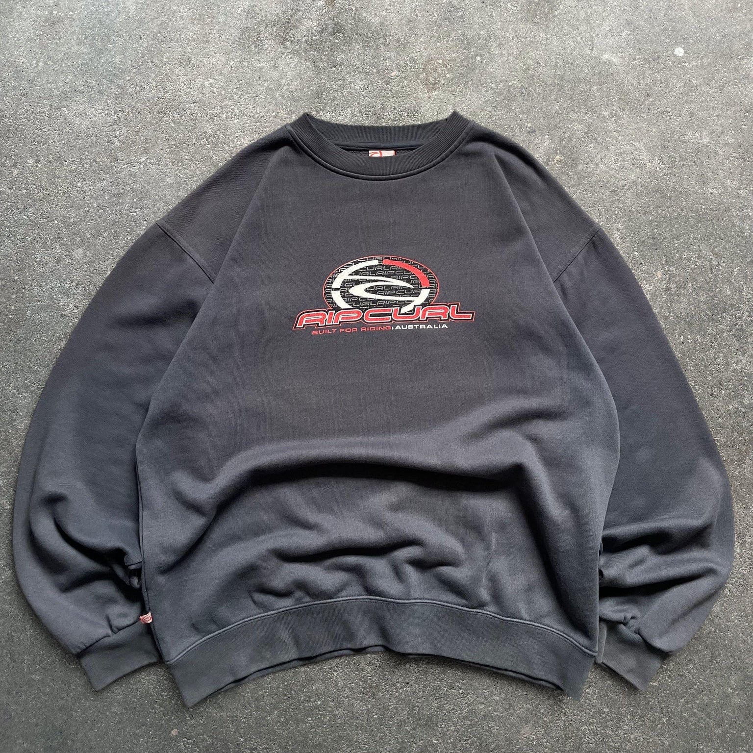 90's Rip Curl Sweatshirt Grey Navy (S)
