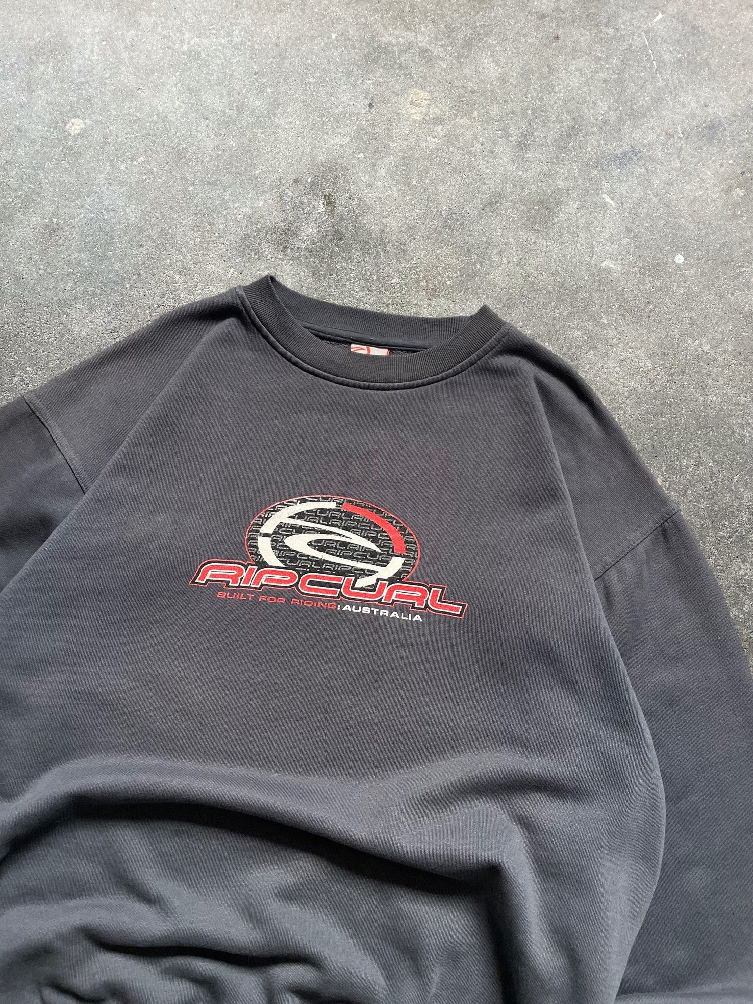 90's Rip Curl Sweatshirt Grey Navy (S)