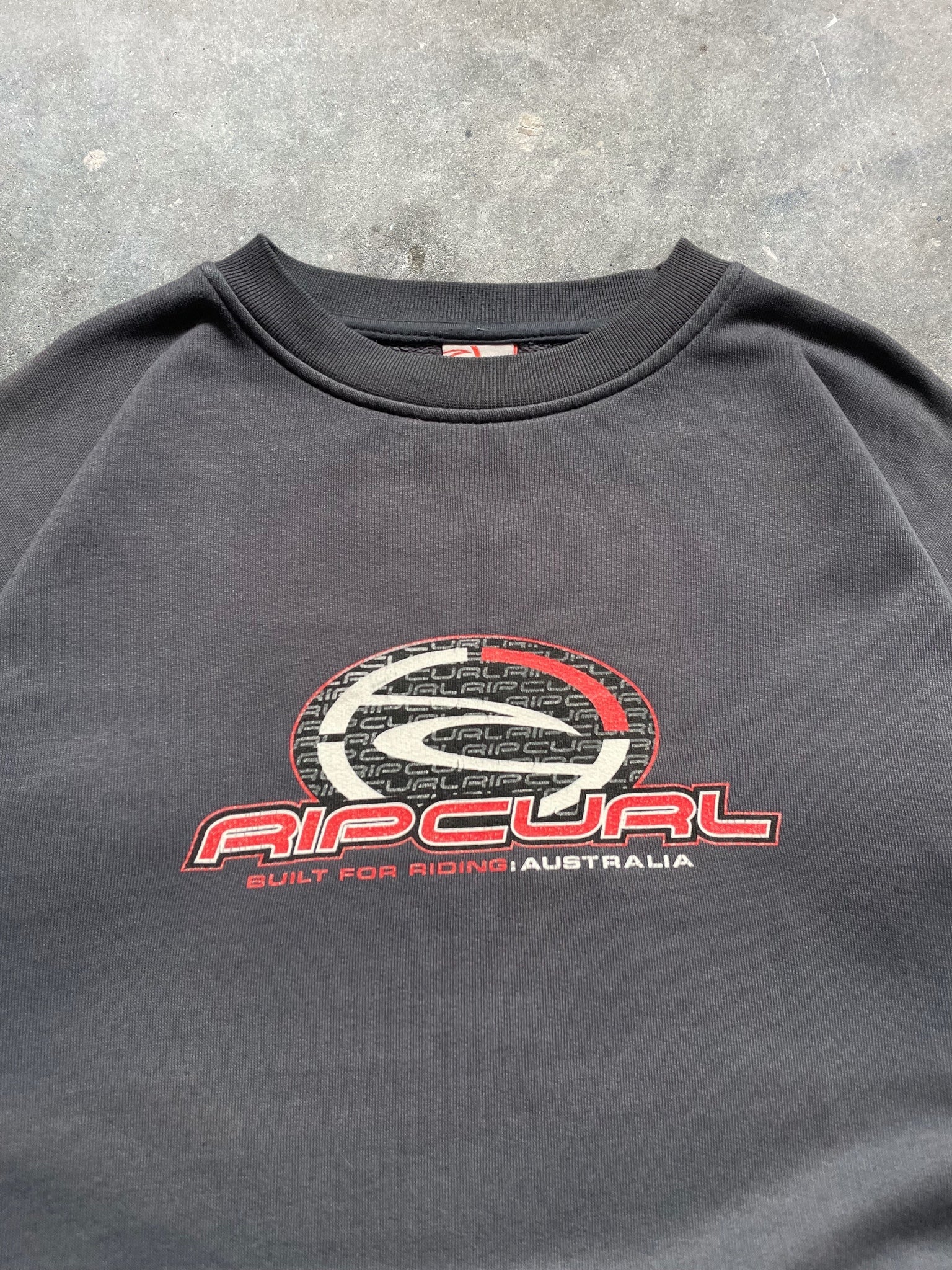 90's Rip Curl Sweatshirt Grey Navy (S)