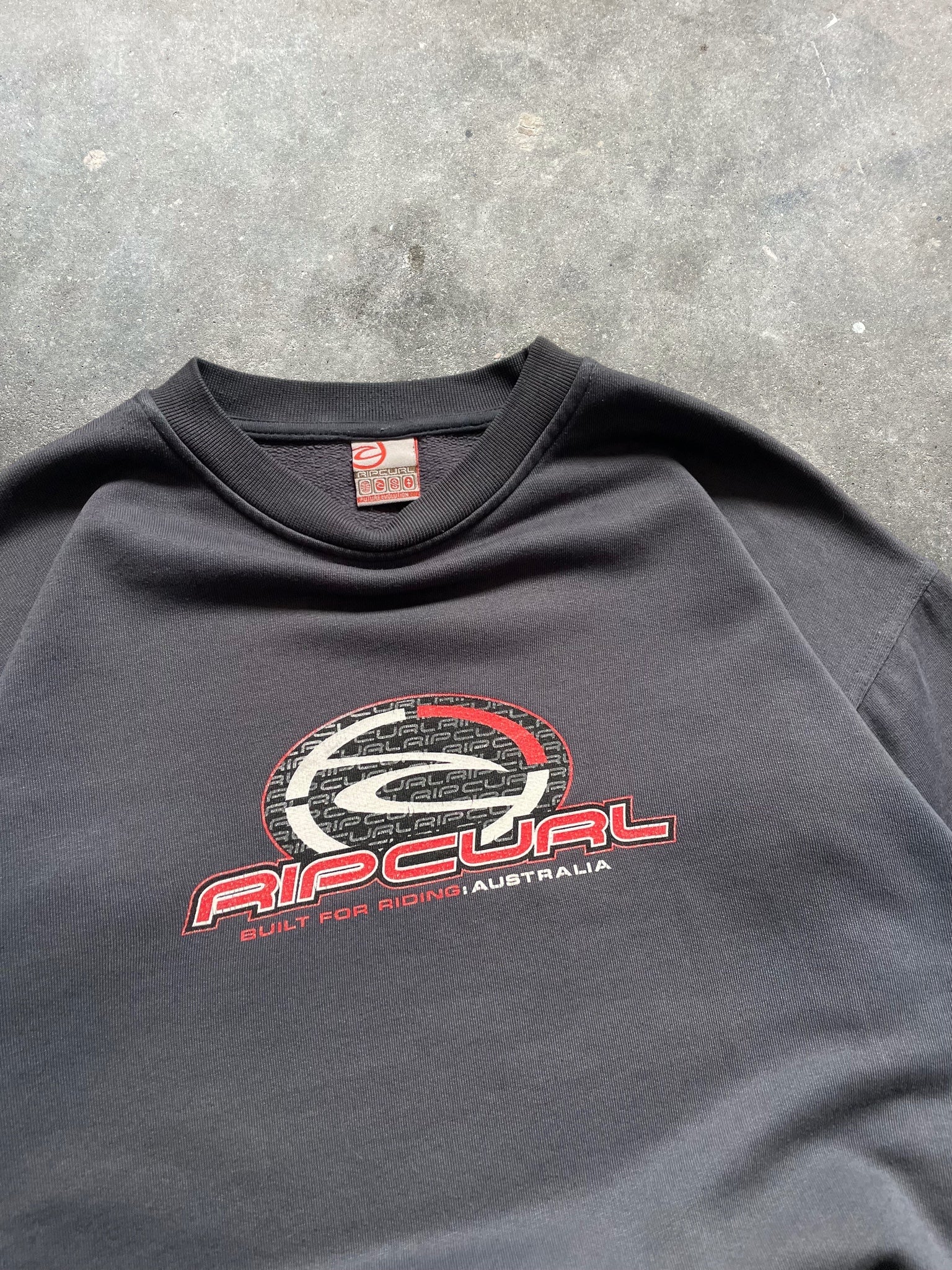90's Rip Curl Sweatshirt Grey Navy (S)