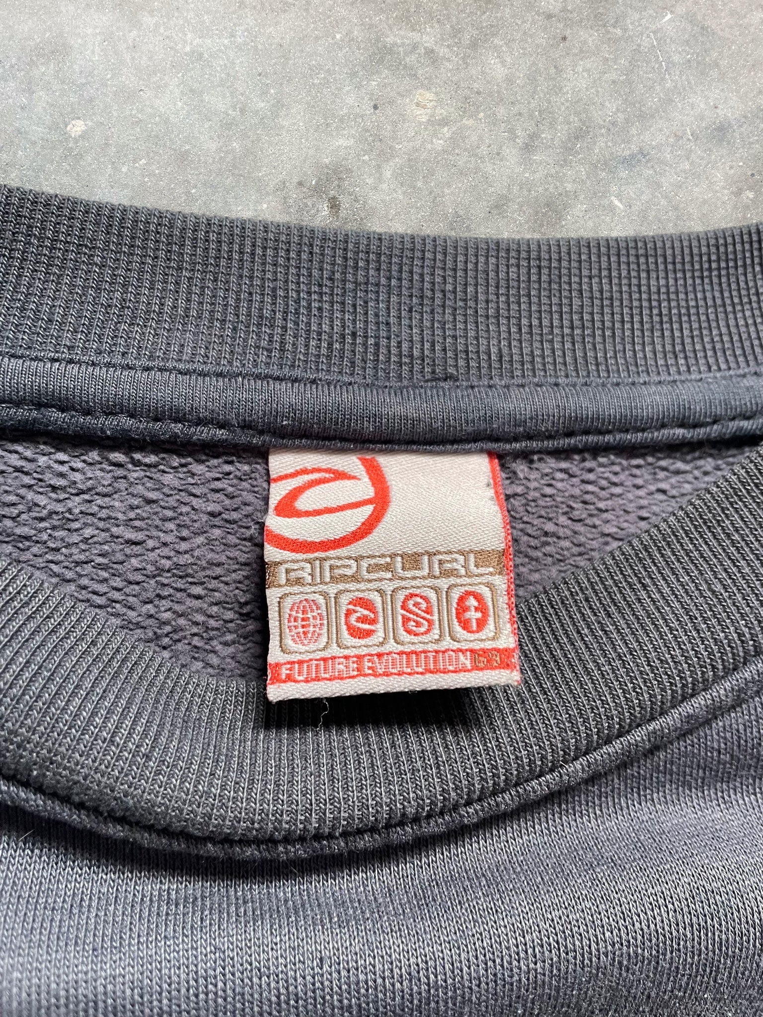 90's Rip Curl Sweatshirt Grey Navy (S)