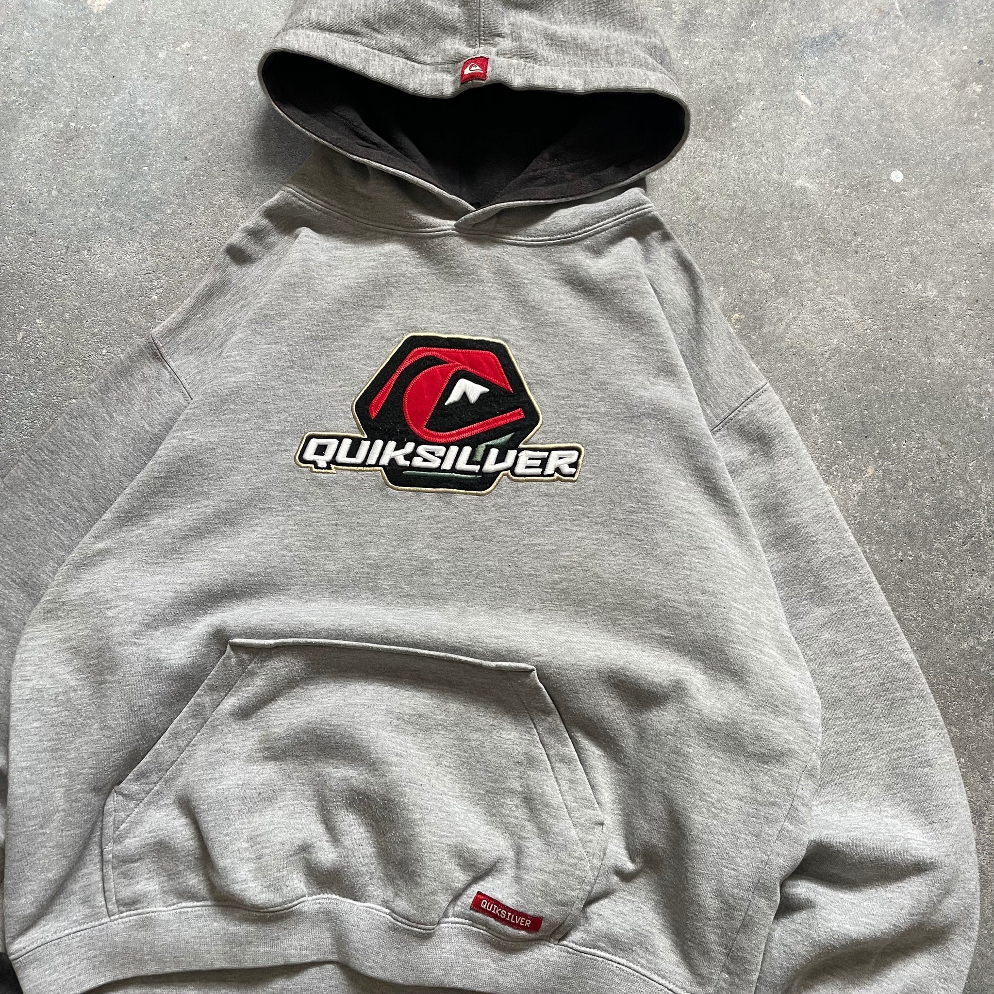 2000's Quiksilver Hoodie Grey (XS)