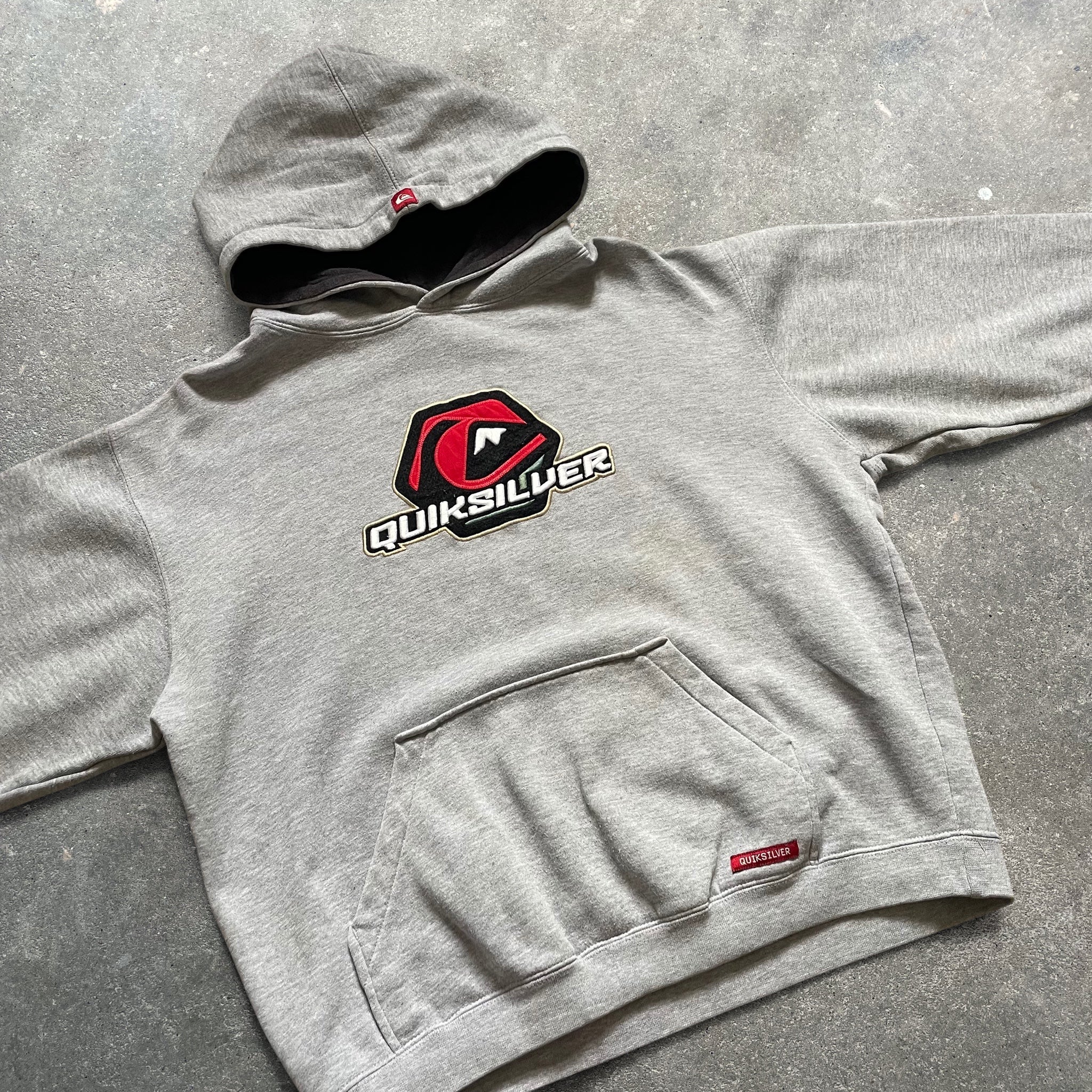 2000's Quiksilver Hoodie Grey (XS)