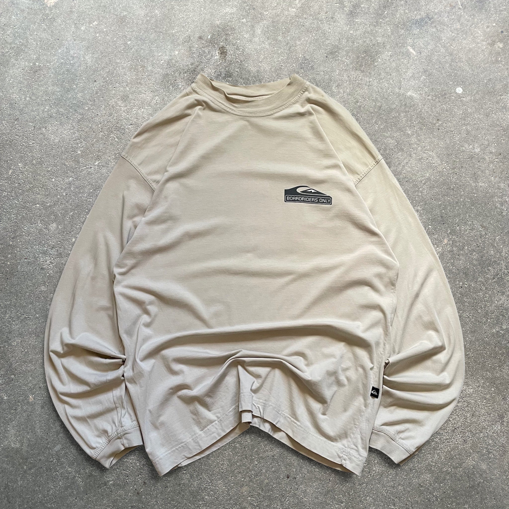 2000's Quiksilver Long-Sleeve Tee Beige (M)