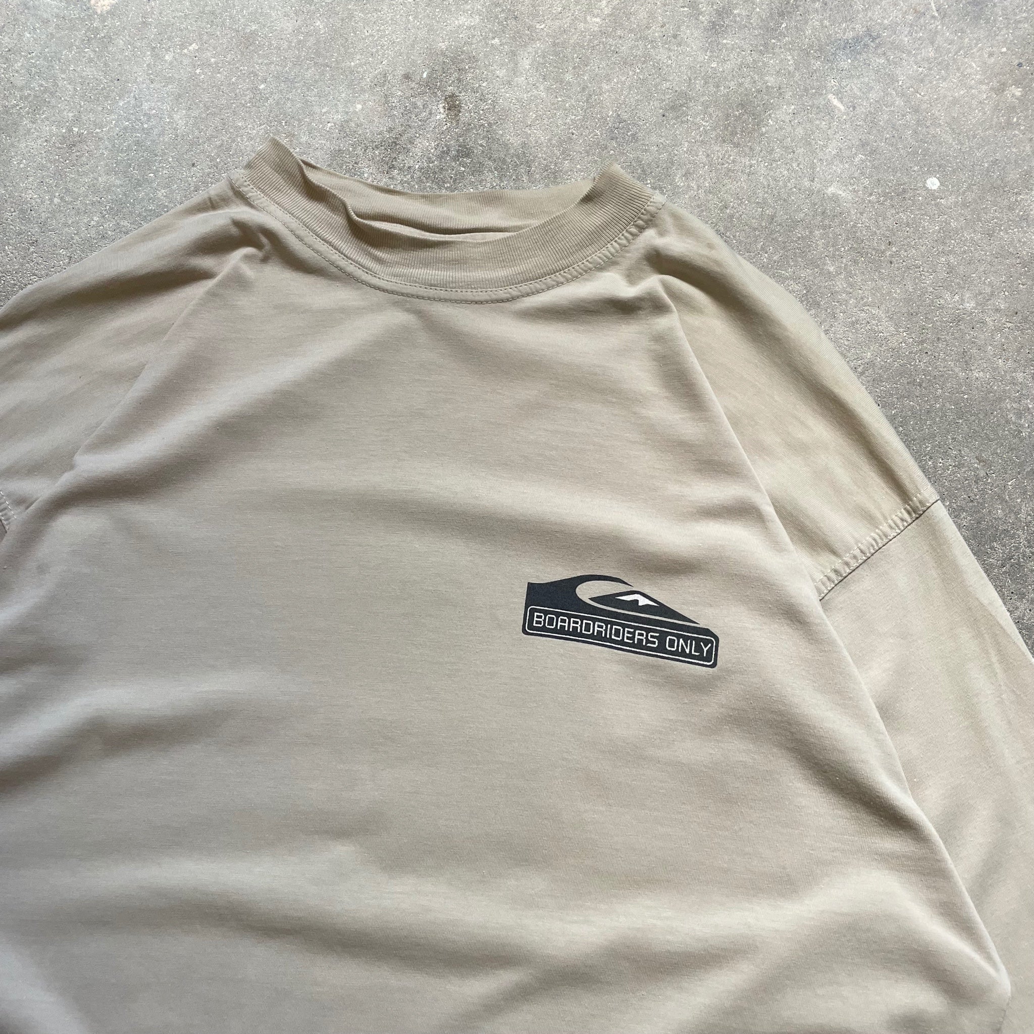 2000's Quiksilver Long-Sleeve Tee Beige (M)