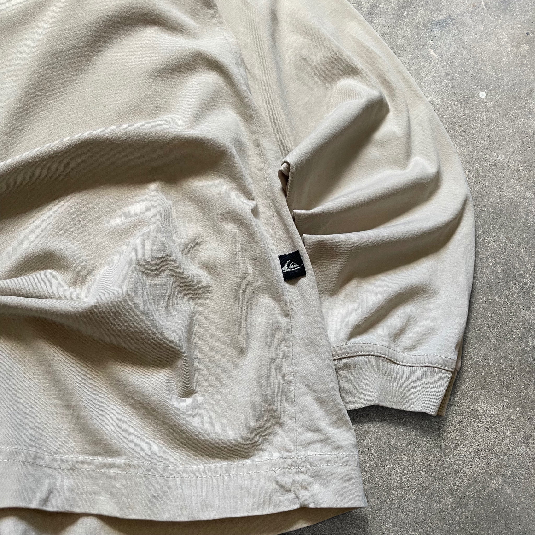 2000's Quiksilver Long-Sleeve Tee Beige (M)