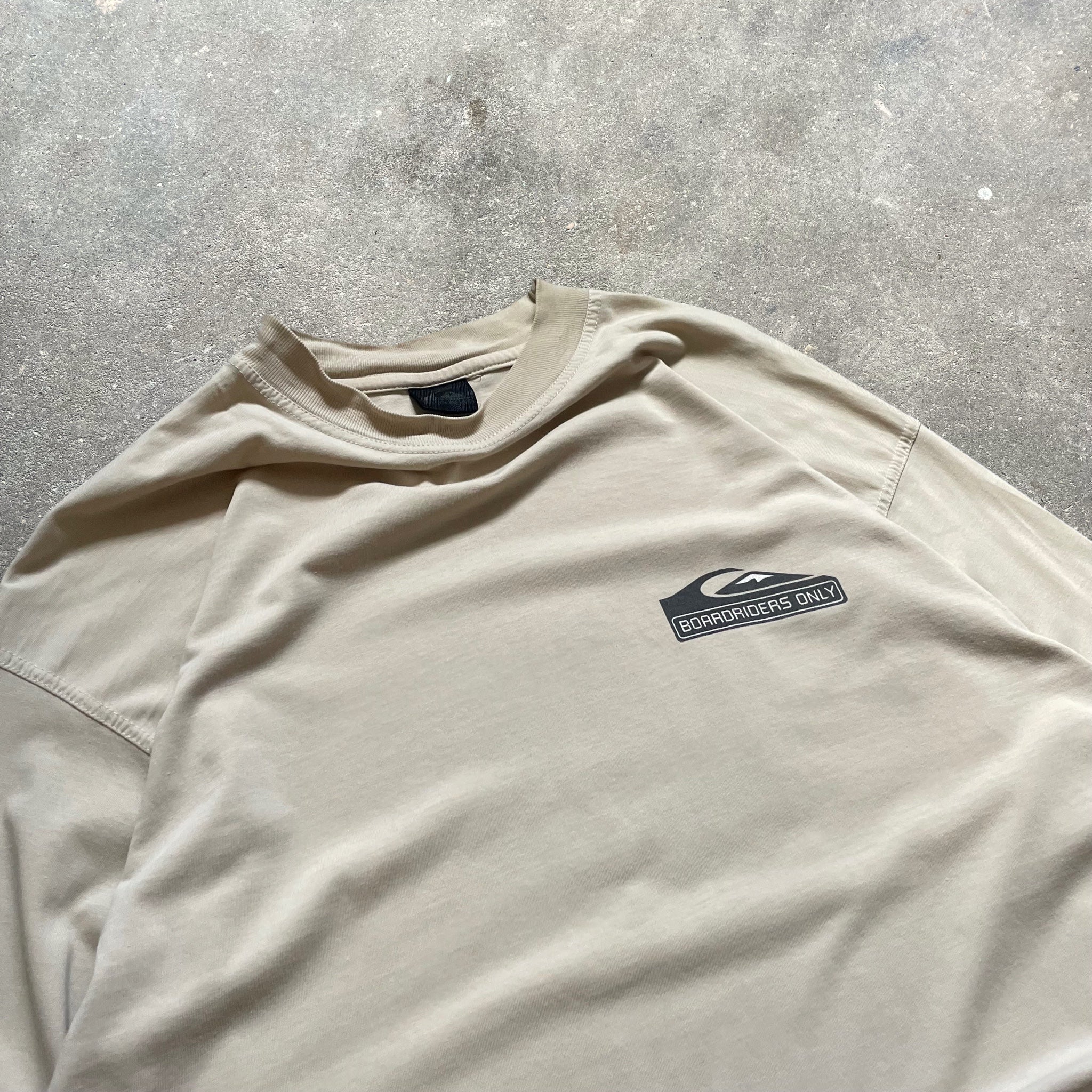 2000's Quiksilver Long-Sleeve Tee Beige (M)
