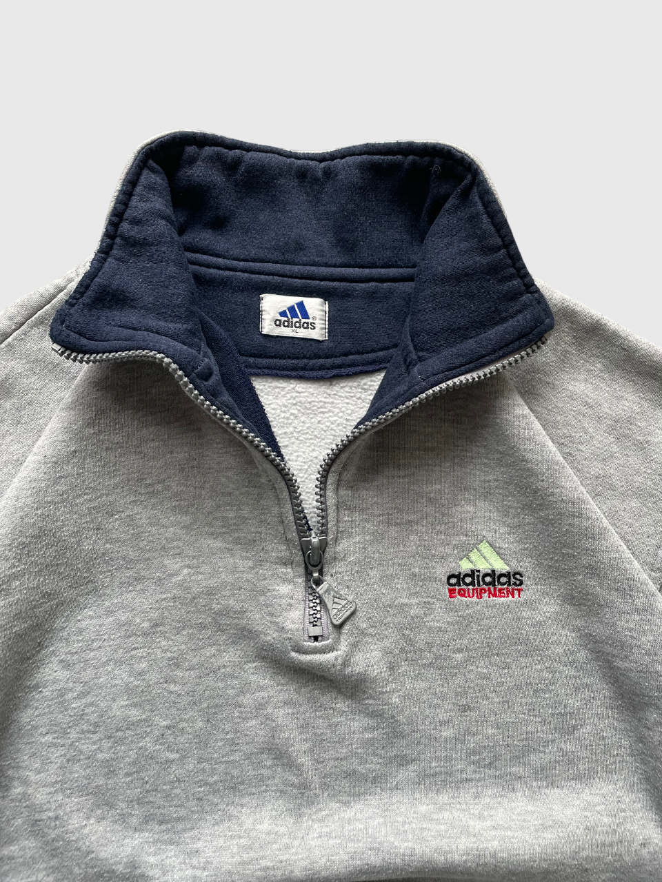 Adidas Quarter-Zip Sweatshirt Grey (XL)