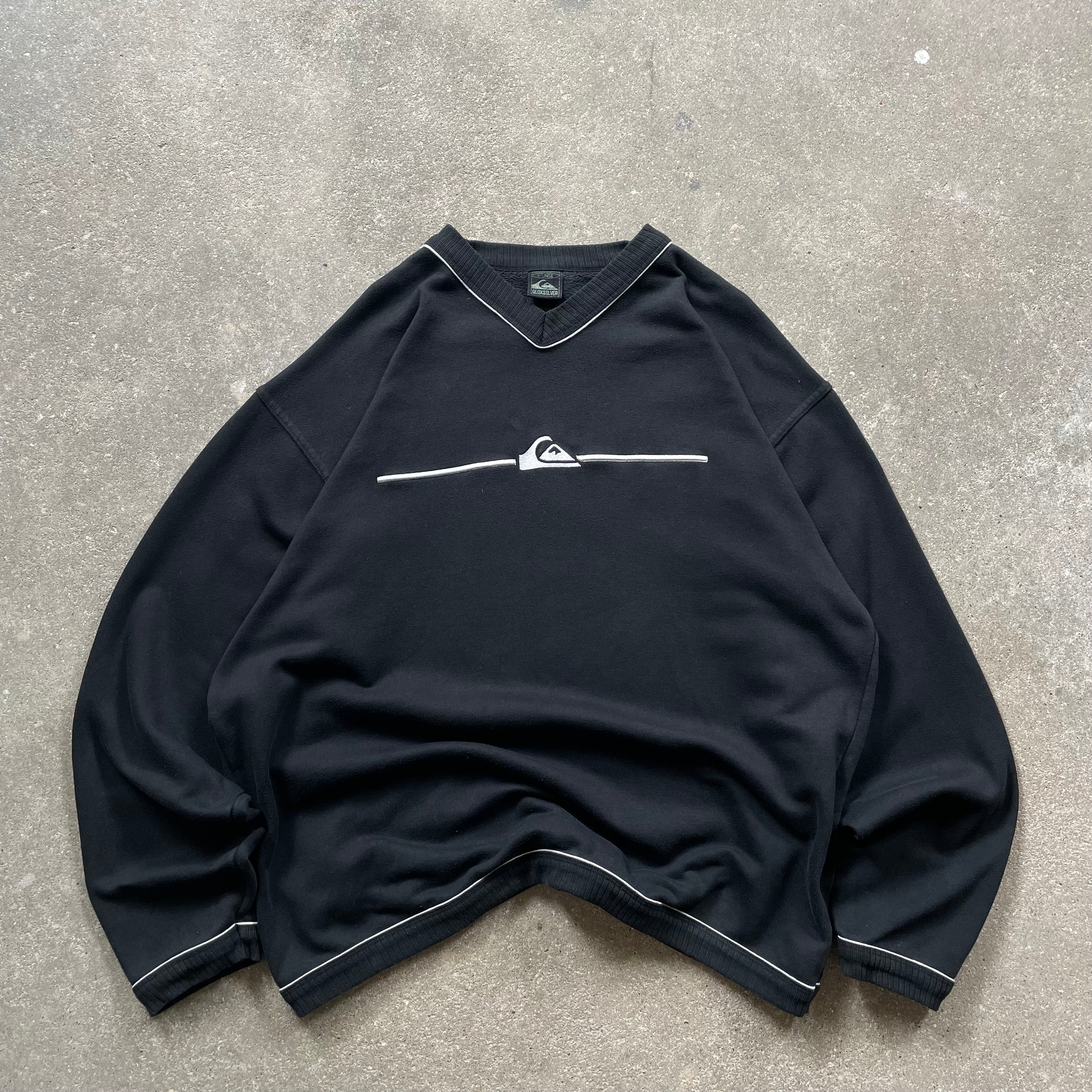 2000's Quiksilver Sweatshirt Black (XL)