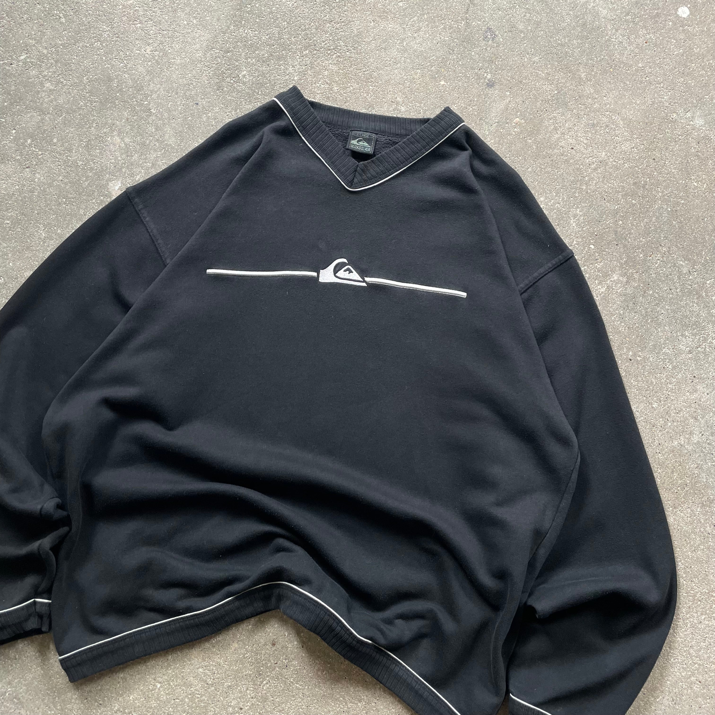 2000's Quiksilver Sweatshirt Black (XL)