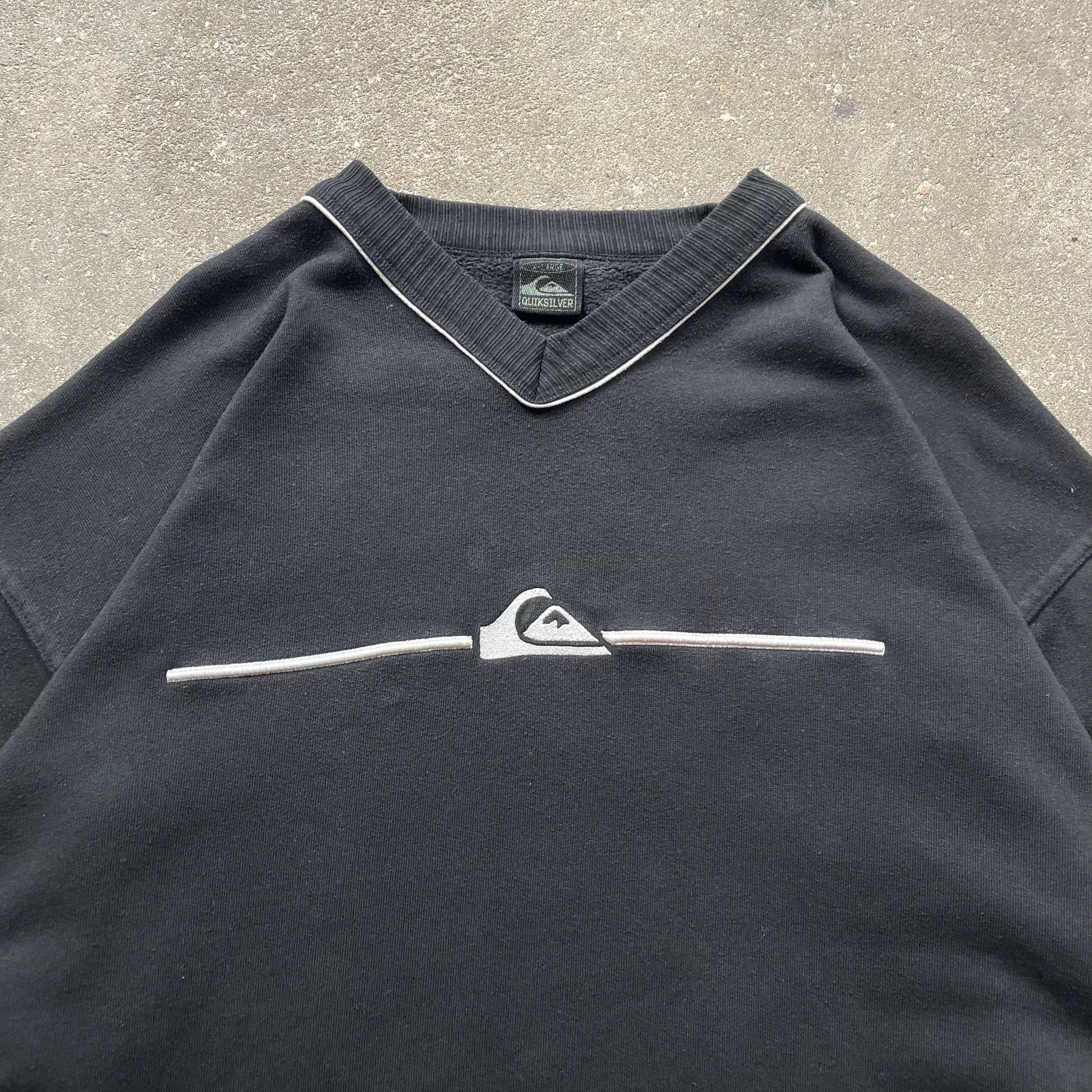 2000's Quiksilver Sweatshirt Black (XL)