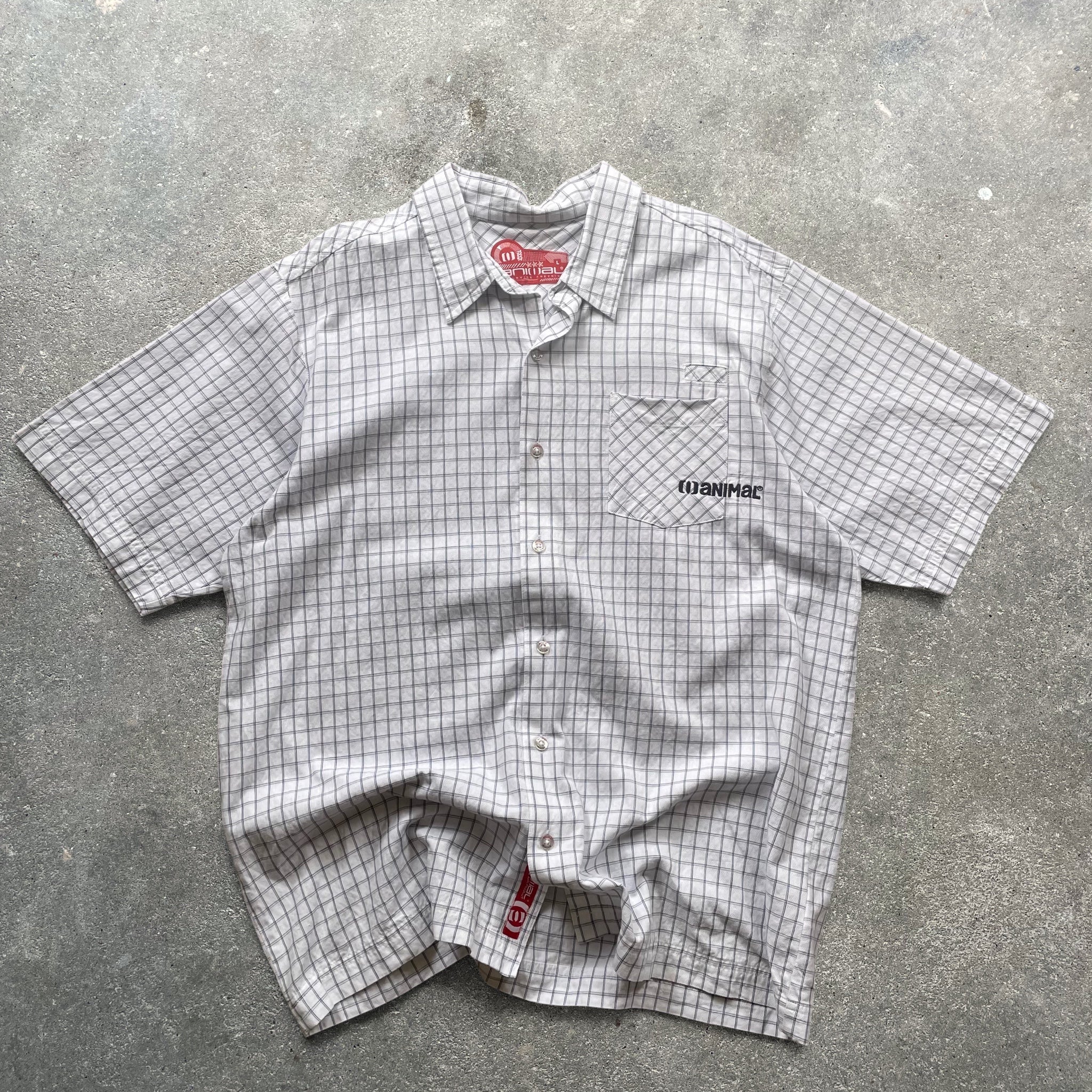 2000's Animal Surf Shirt White (L)