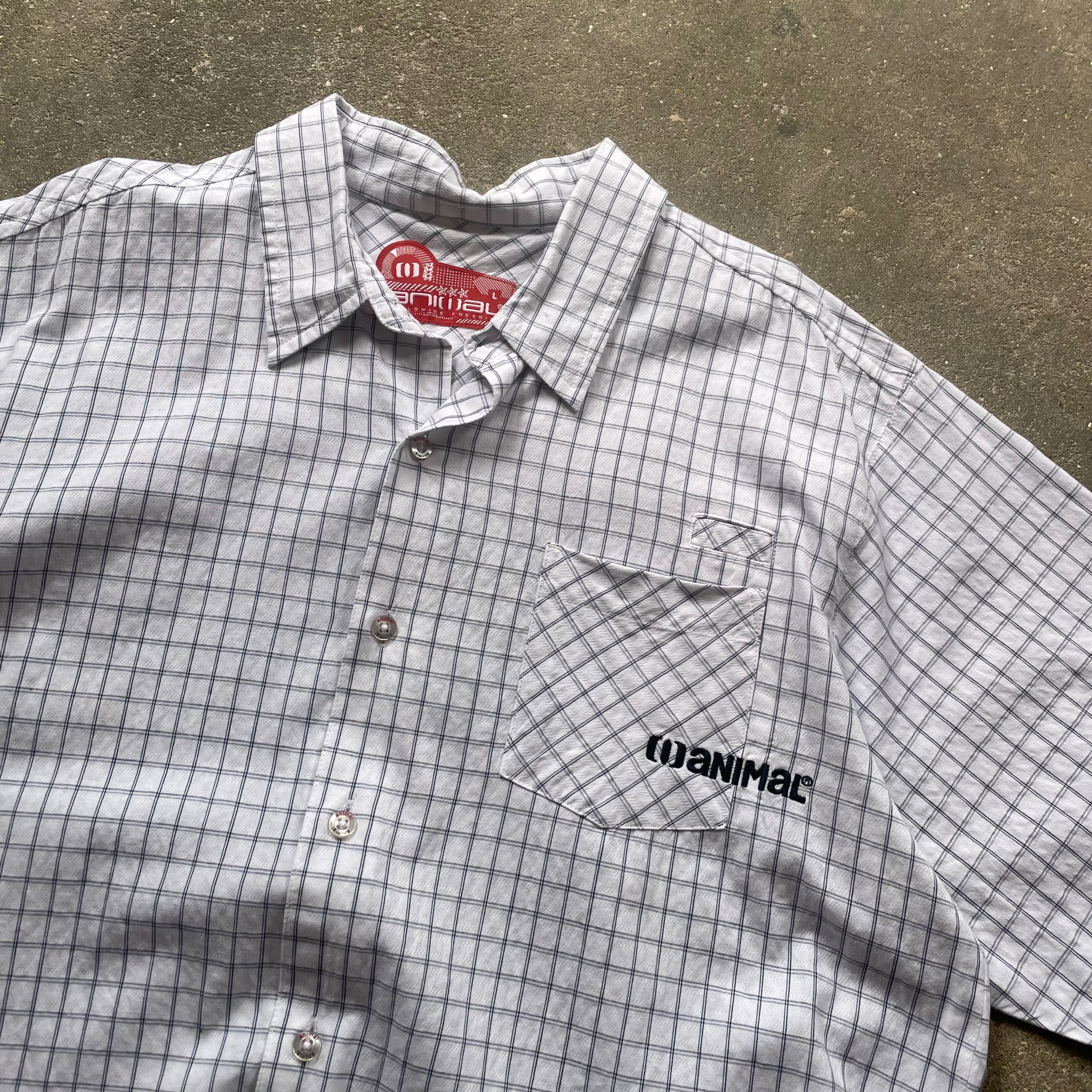 2000's Animal Surf Shirt White (L)