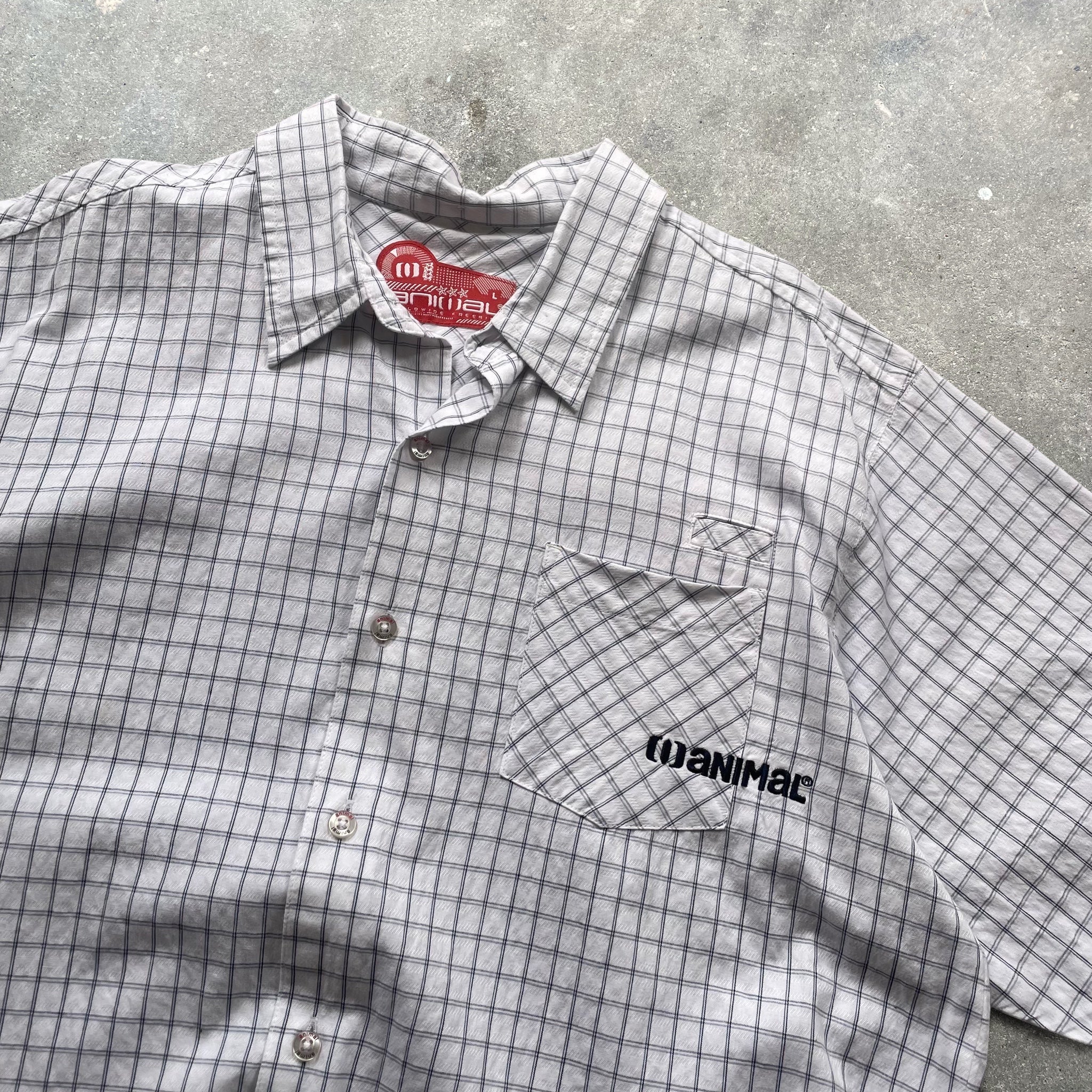2000's Animal Surf Shirt White (L)