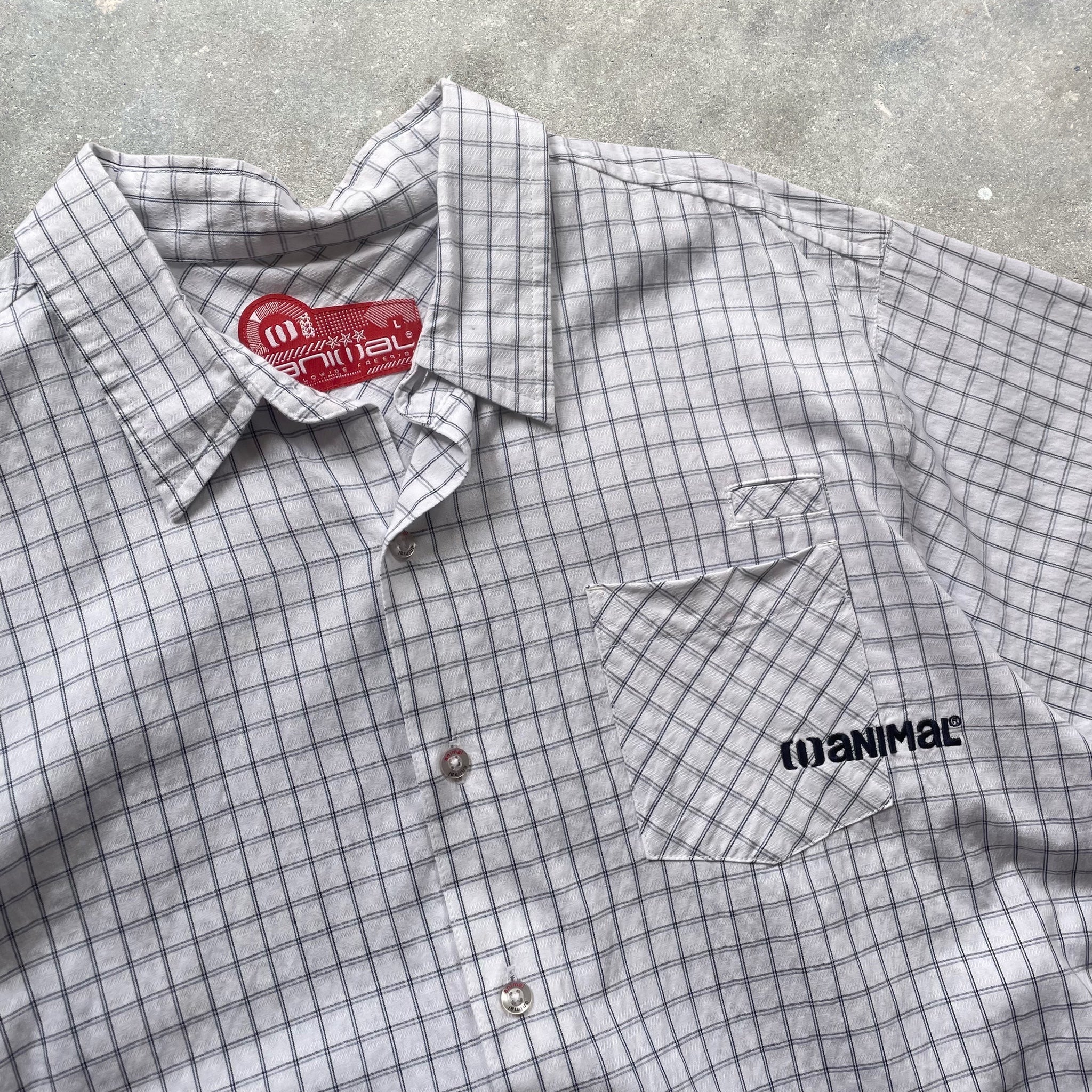 2000's Animal Surf Shirt White (L)