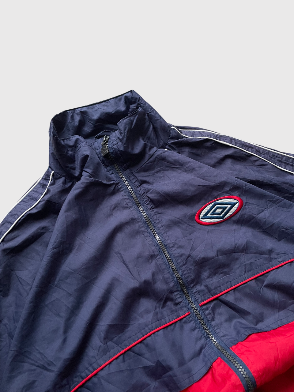 Umbro Full-Zip Windbreaker 90's Navy/Red (L)