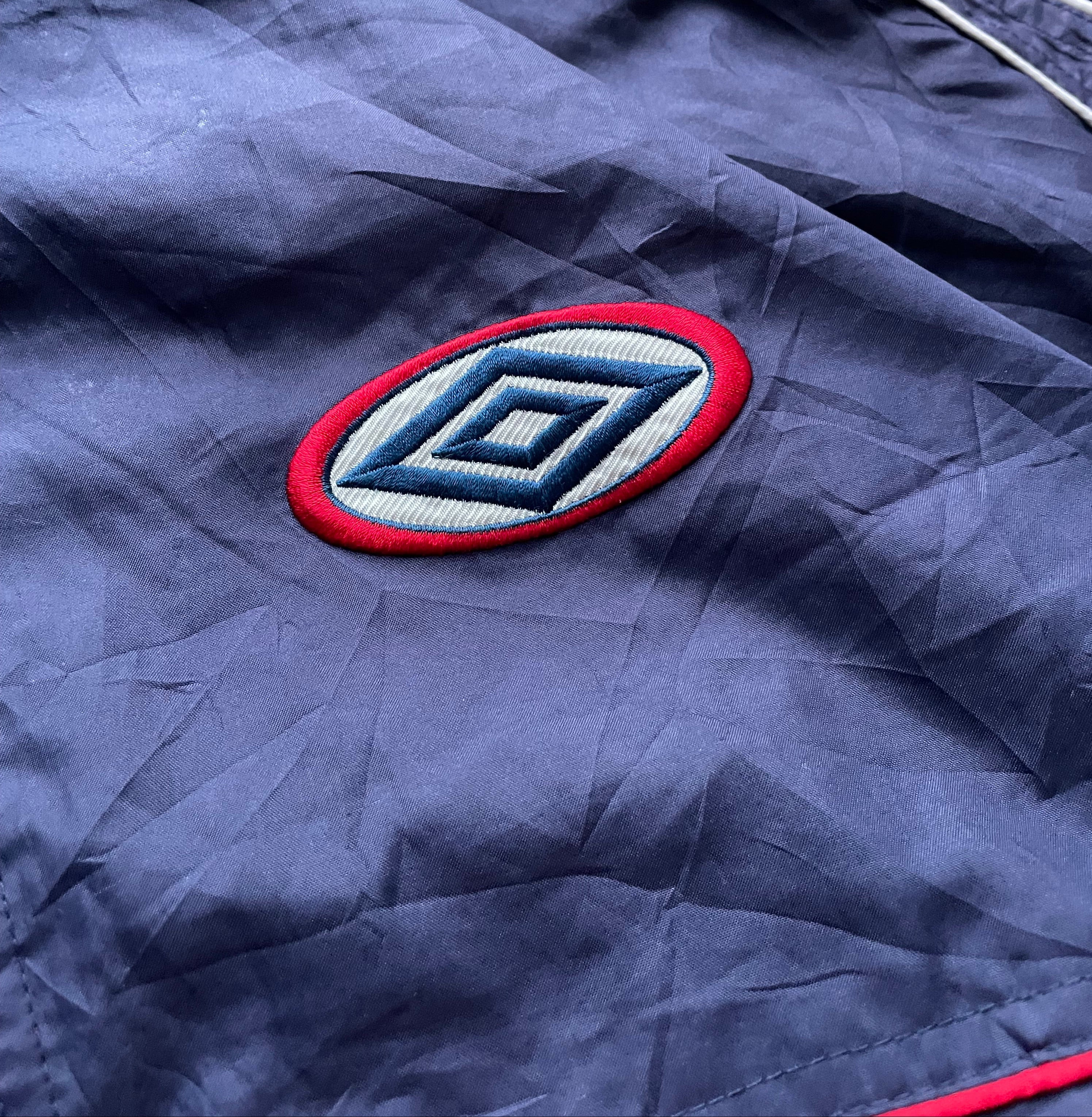Umbro Full-Zip Windbreaker 90's Navy/Red (L)