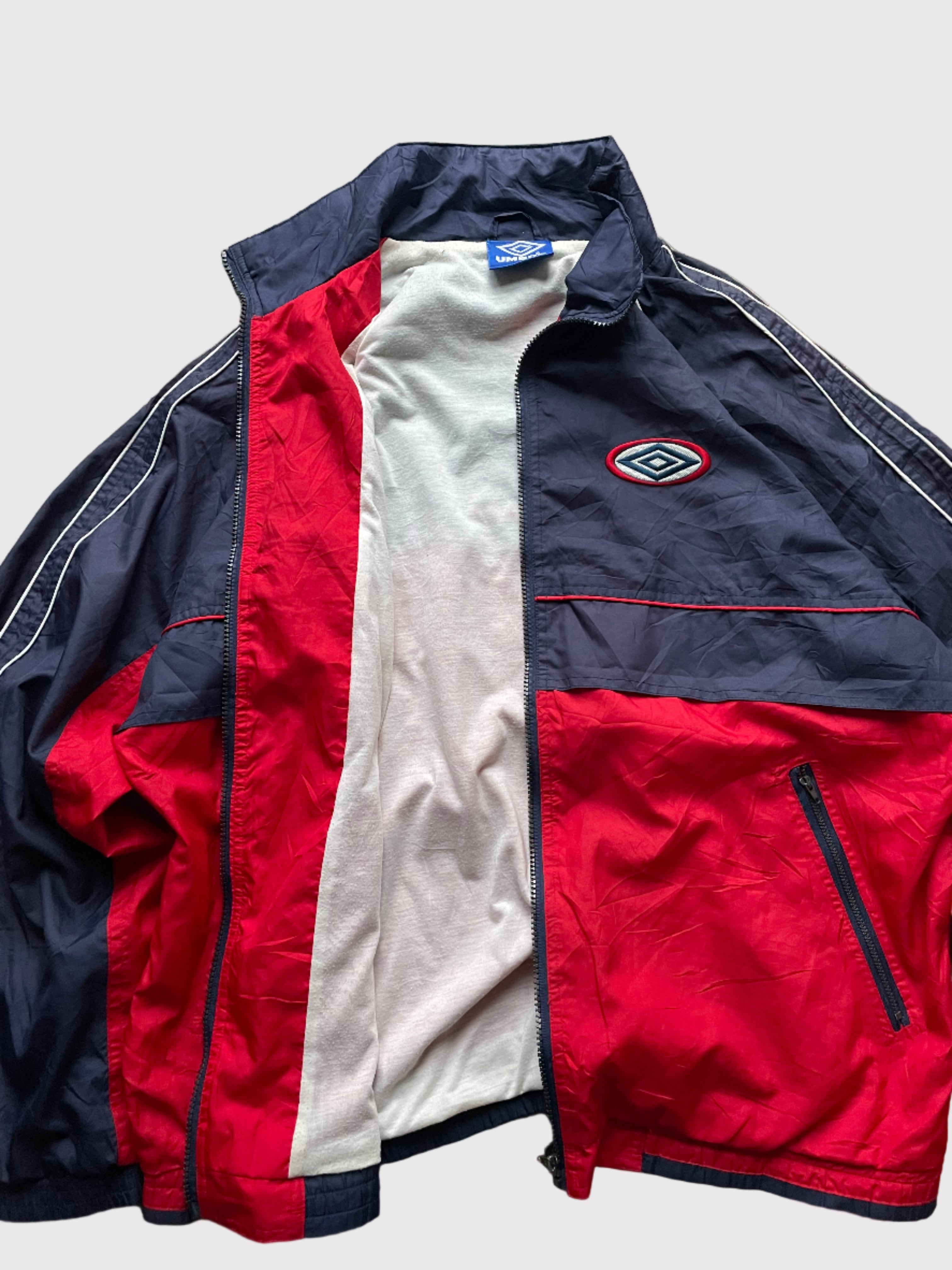 Umbro Full-Zip Windbreaker 90's Navy/Red (L)