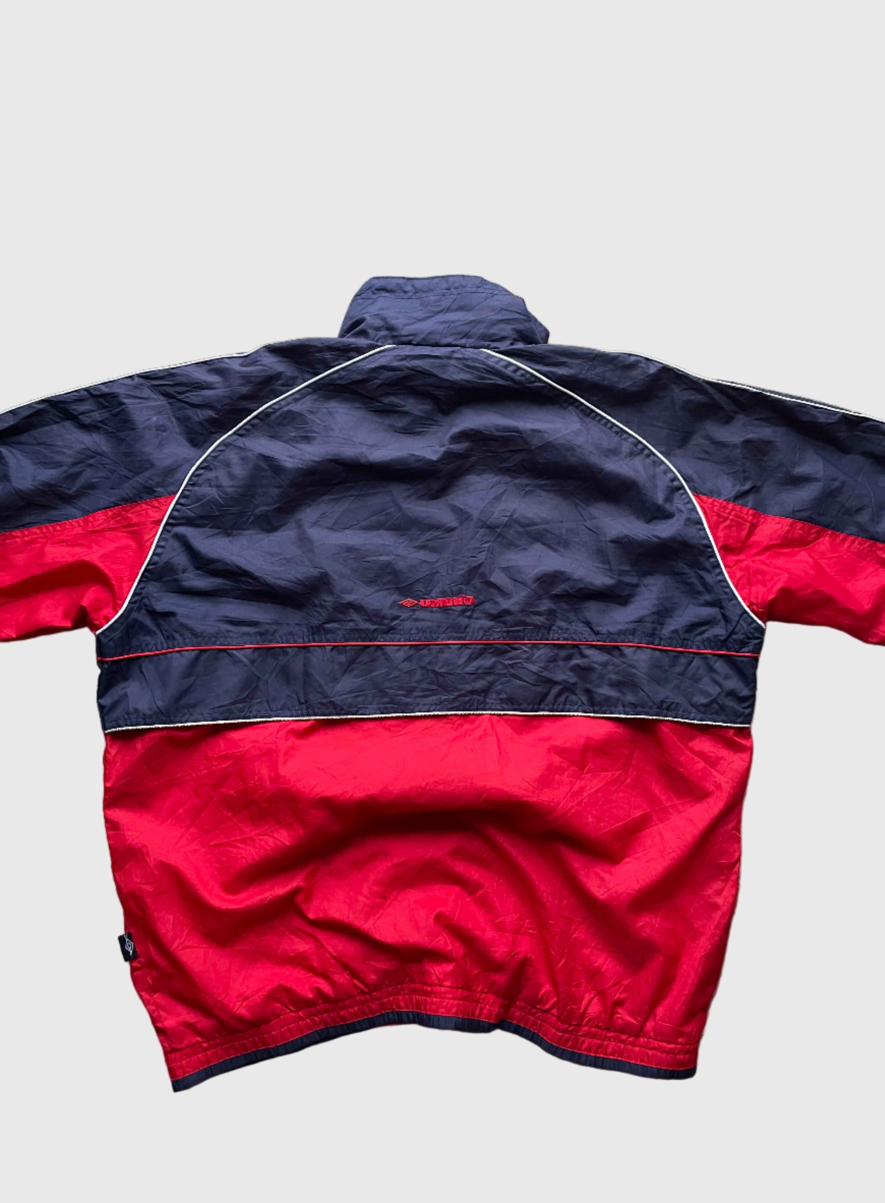 Umbro Full-Zip Windbreaker 90's Navy/Red (L)