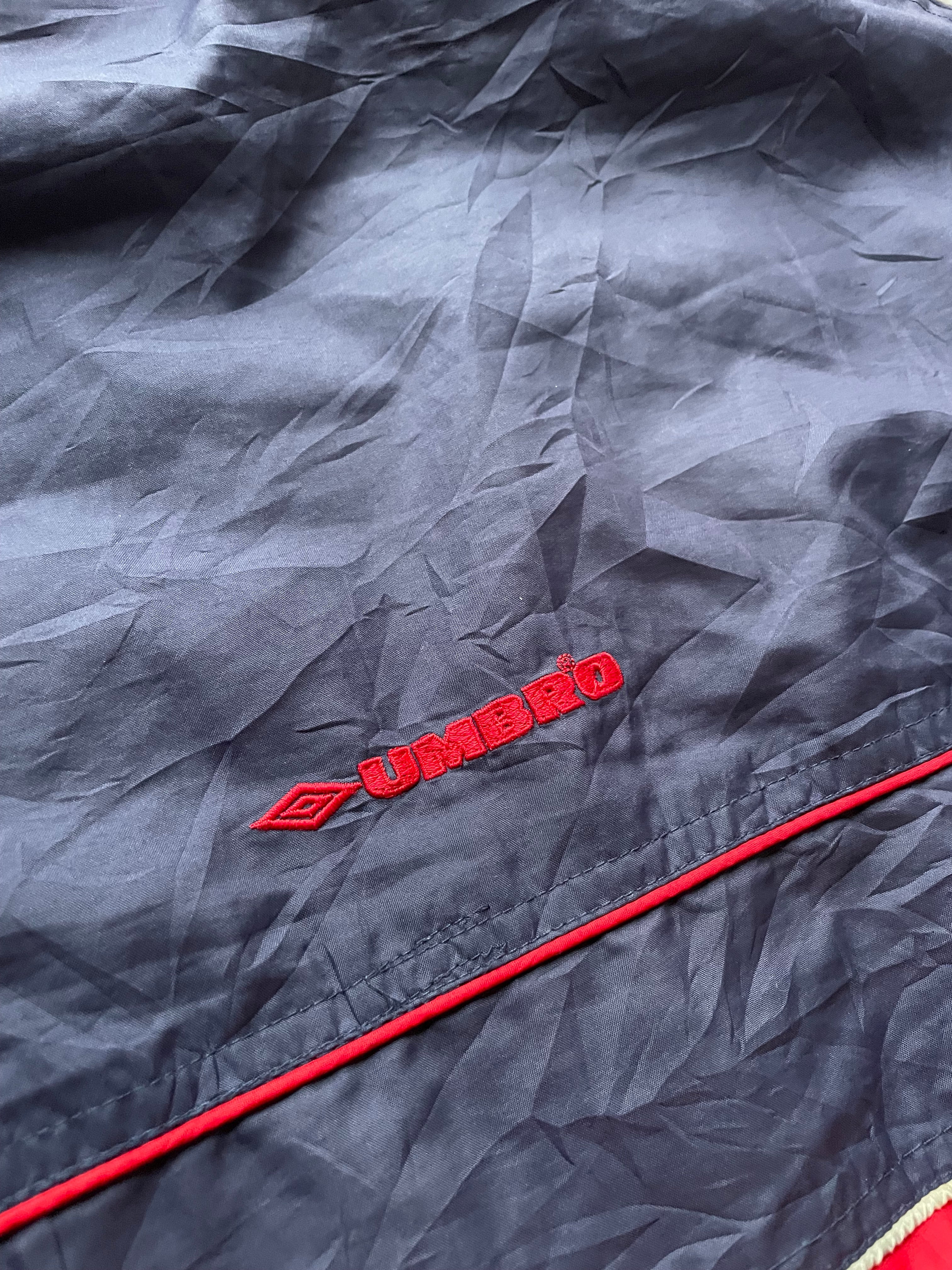 Umbro Full-Zip Windbreaker 90's Navy/Red (L)