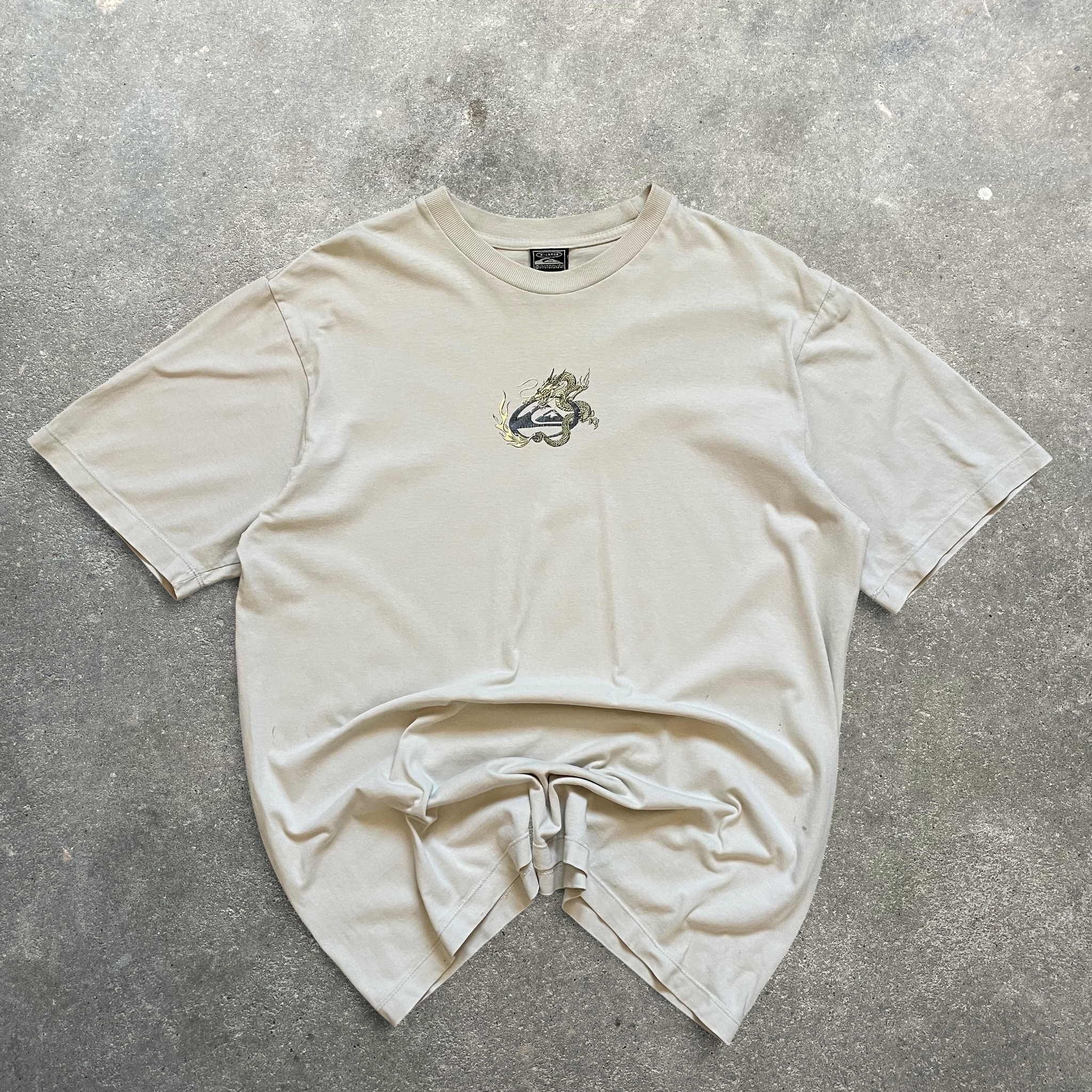 90's Quiksilver Dragon Tee Beige (L)