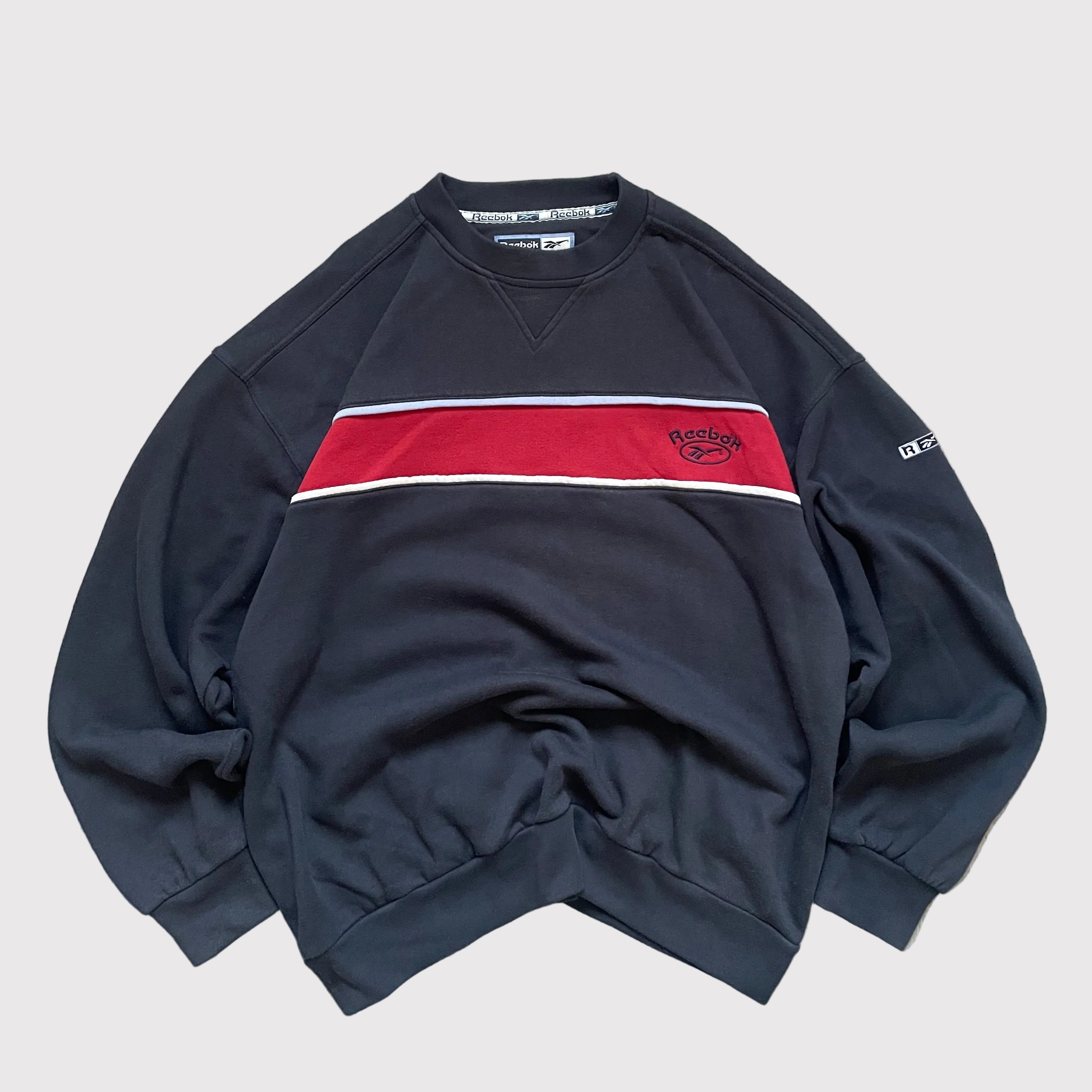 Reebok Sweatshirt Navy/Red (L)
