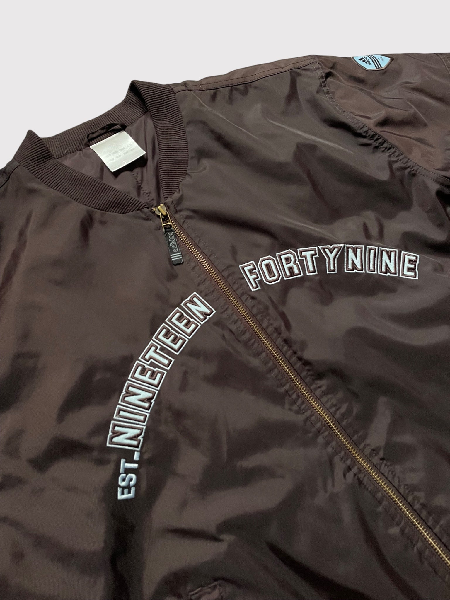 Adidas Spell-Out Bomber Jacket Brown (L)