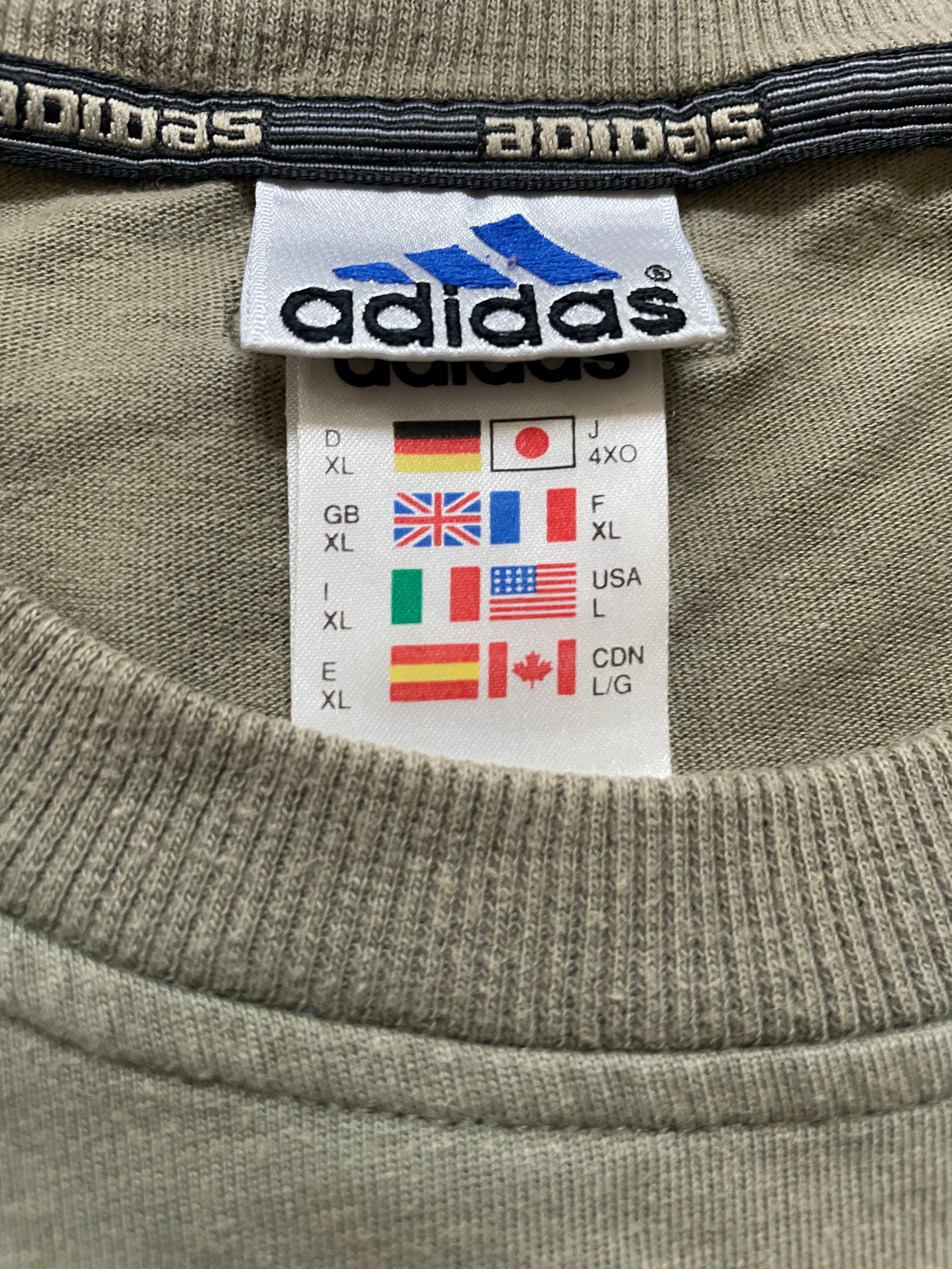 Adidas T-Shirt Khaki Green 2000's (XL)
