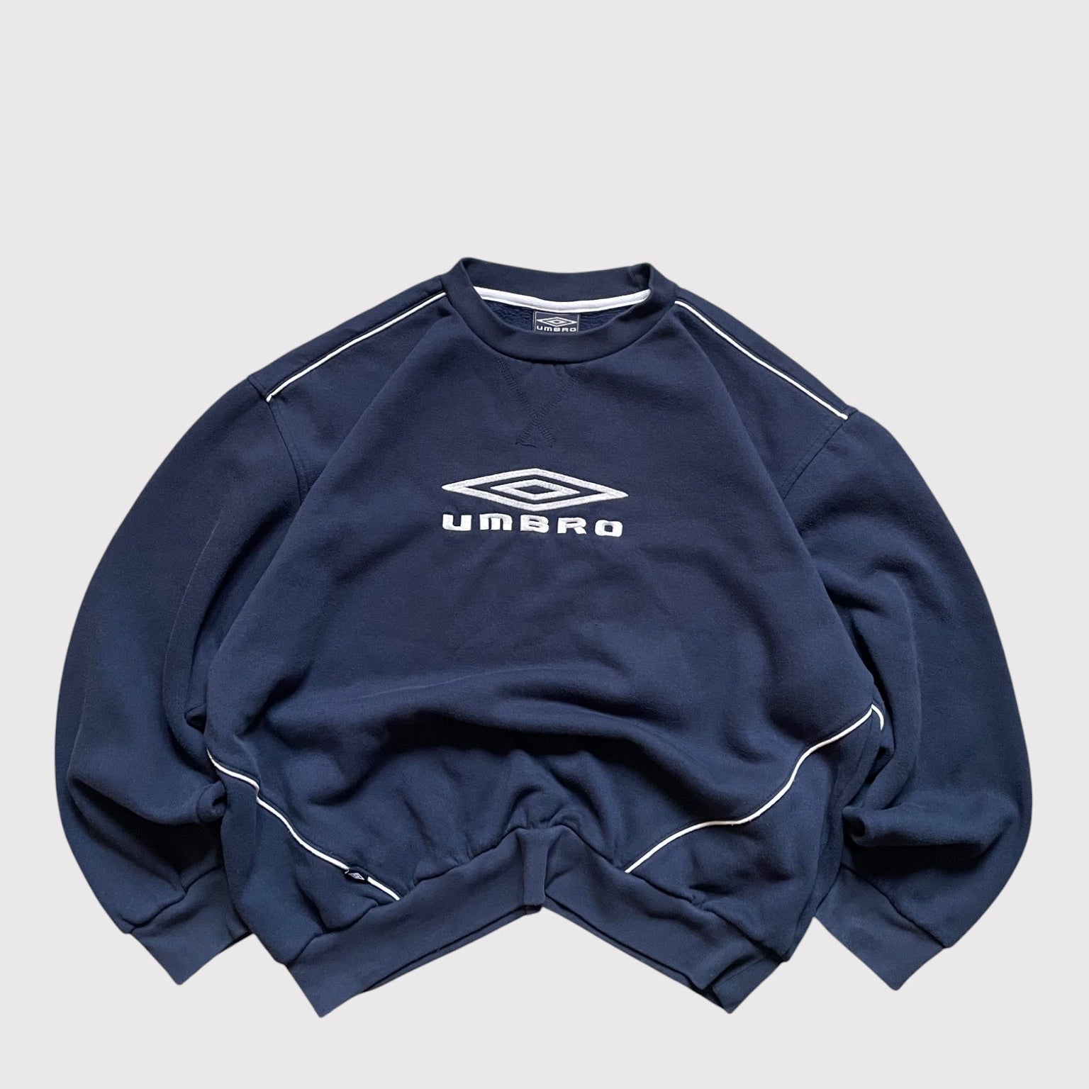 Vintage Umbro sweatshirt in navy, vintage sportswear, embroidered logo