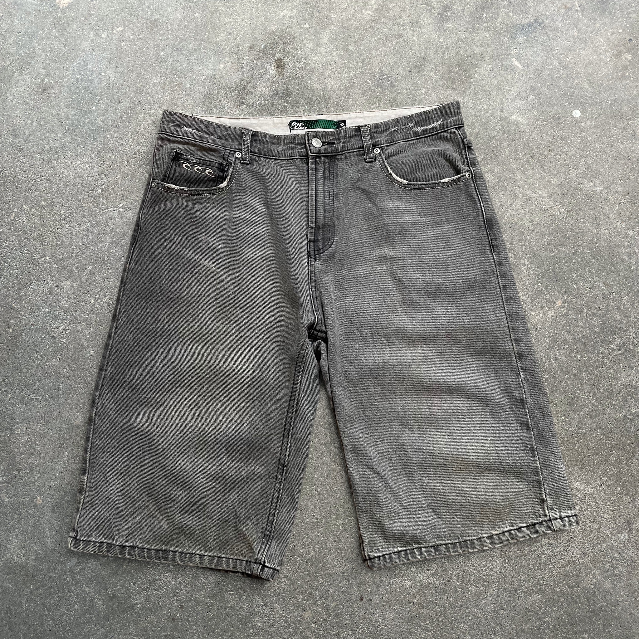 2000's Rip Curl Denim Jorts Grey (36)