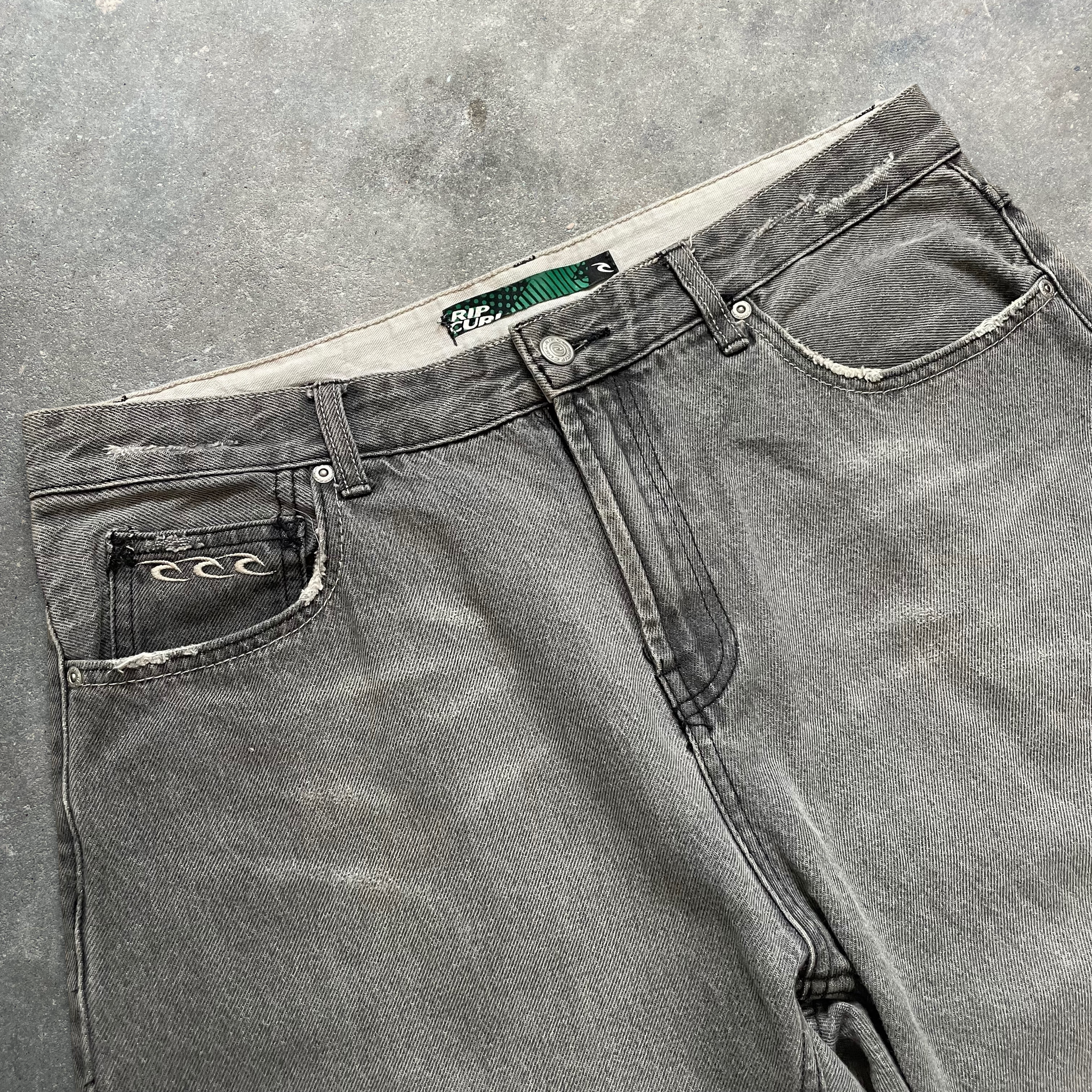 2000's Rip Curl Denim Jorts Grey (36)