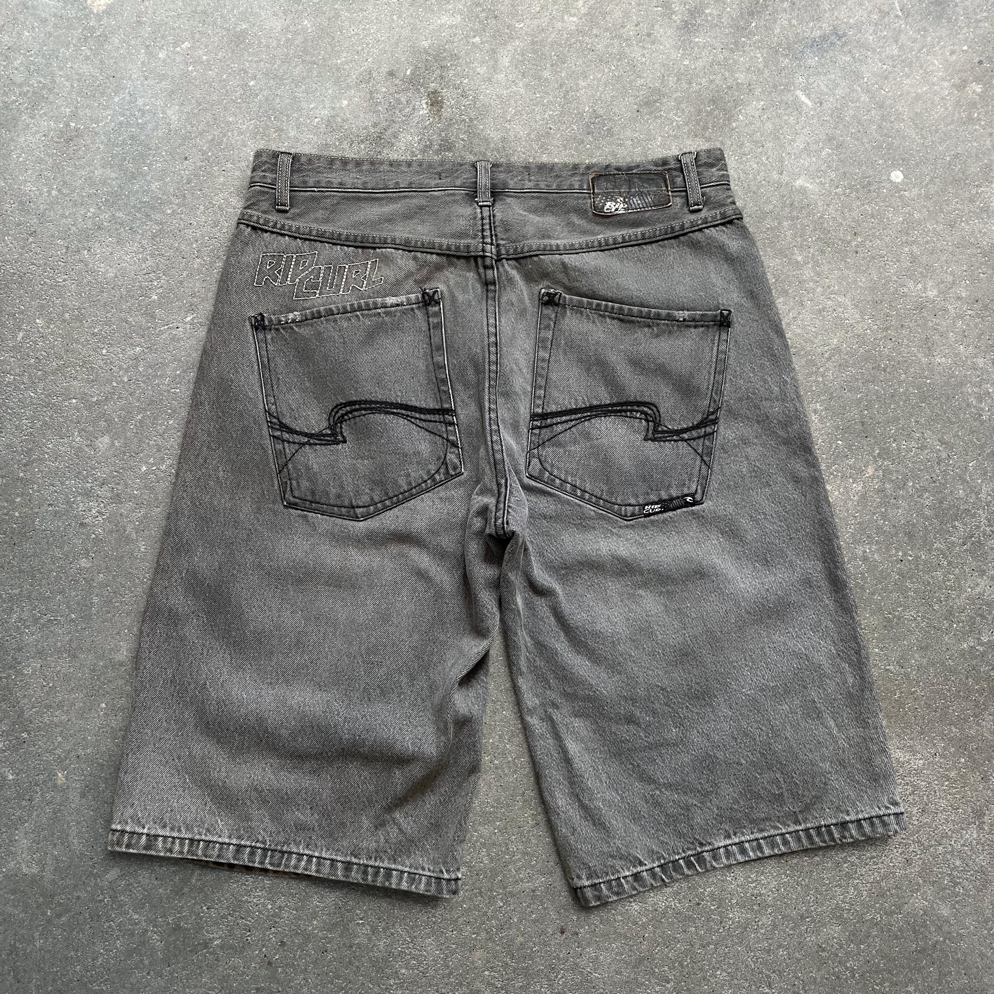 2000's Rip Curl Denim Jorts Grey (36)