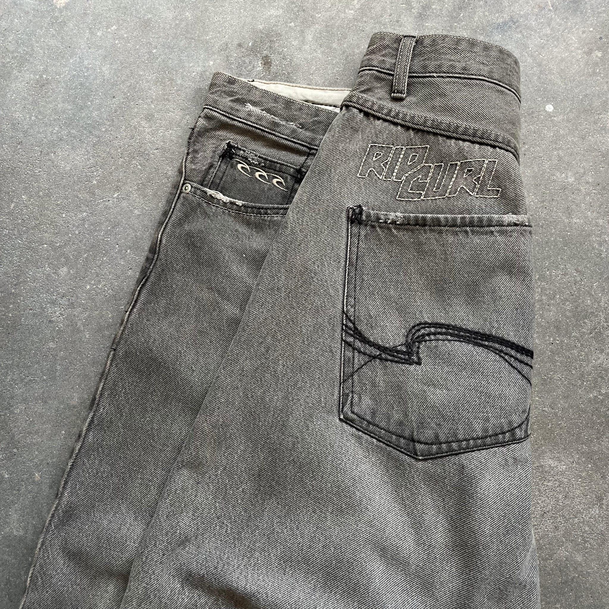 2000's Rip Curl Denim Jorts Grey (36)