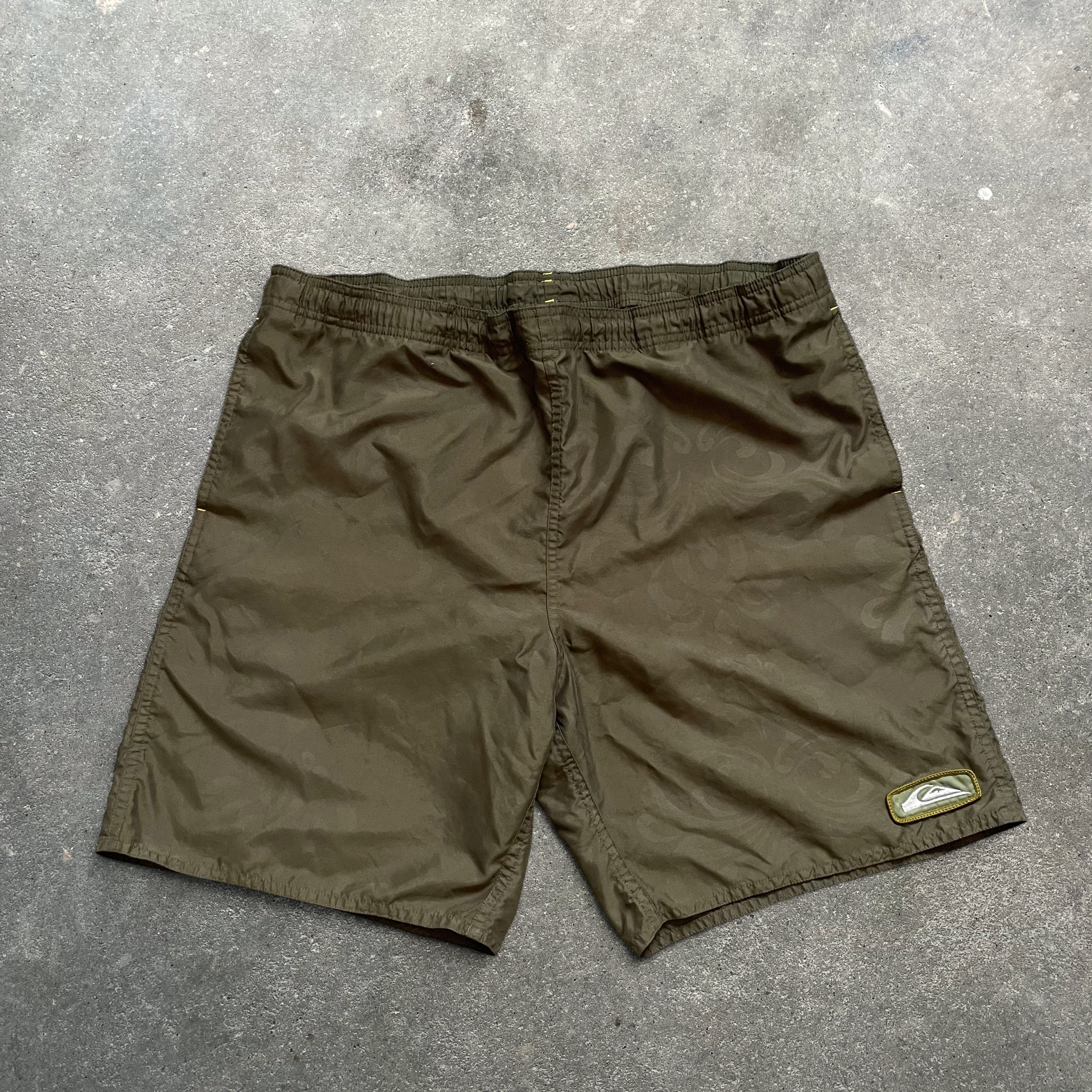 90's Quiksilver Swim Shorts Khaki (34)