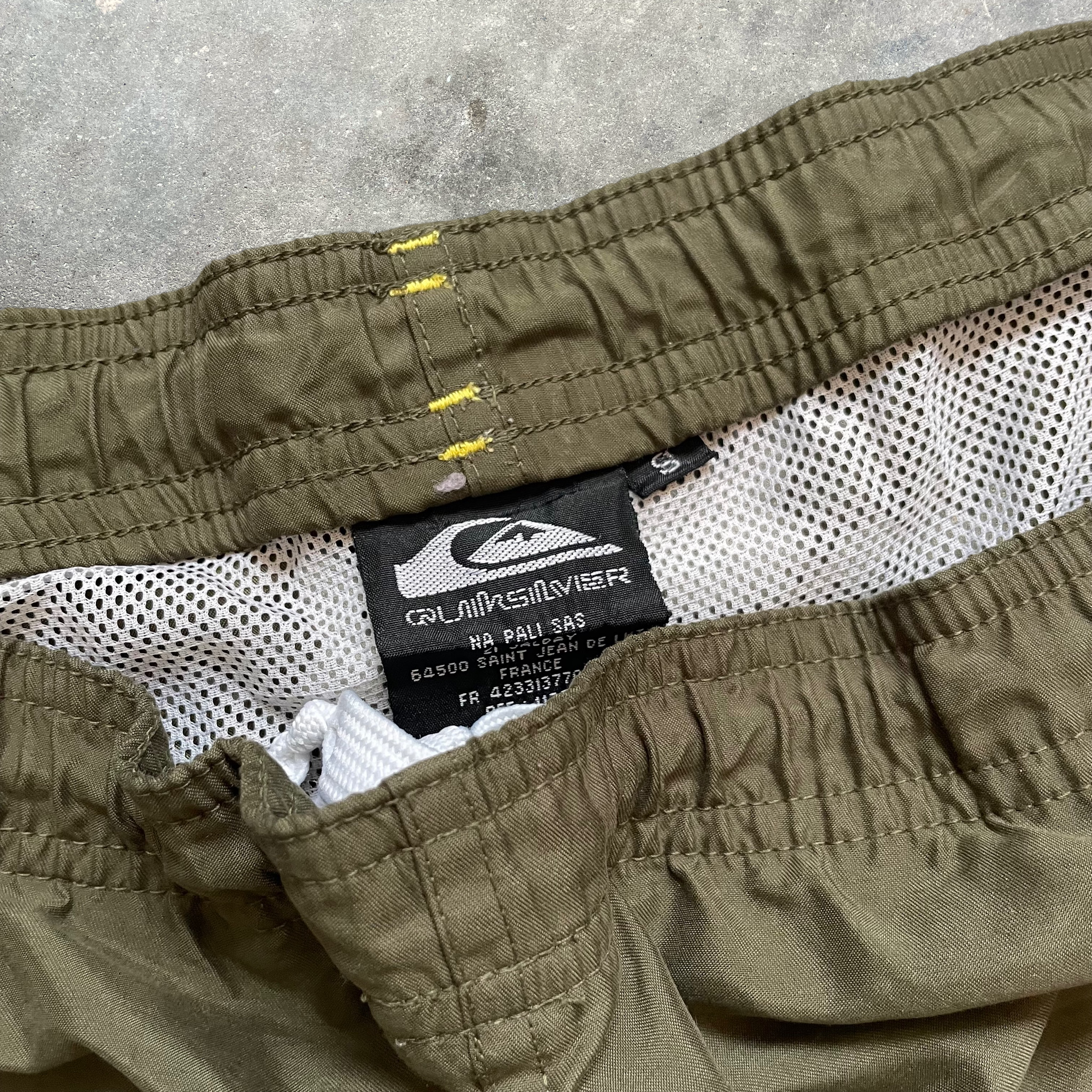90's Quiksilver Swim Shorts Khaki (34)