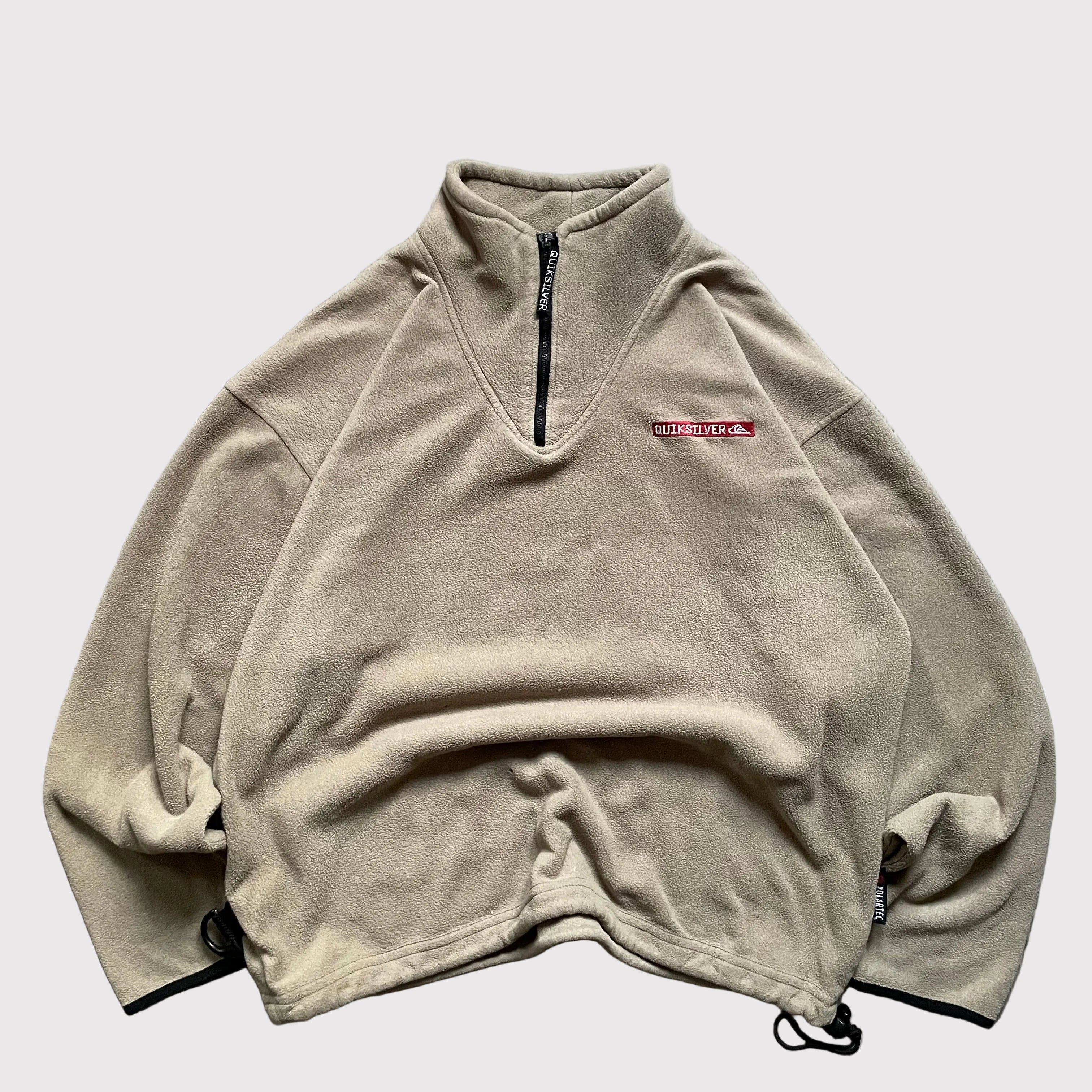 Vintage Quiksilver quarter zip fleece, breathable and quick drying with polartec material 