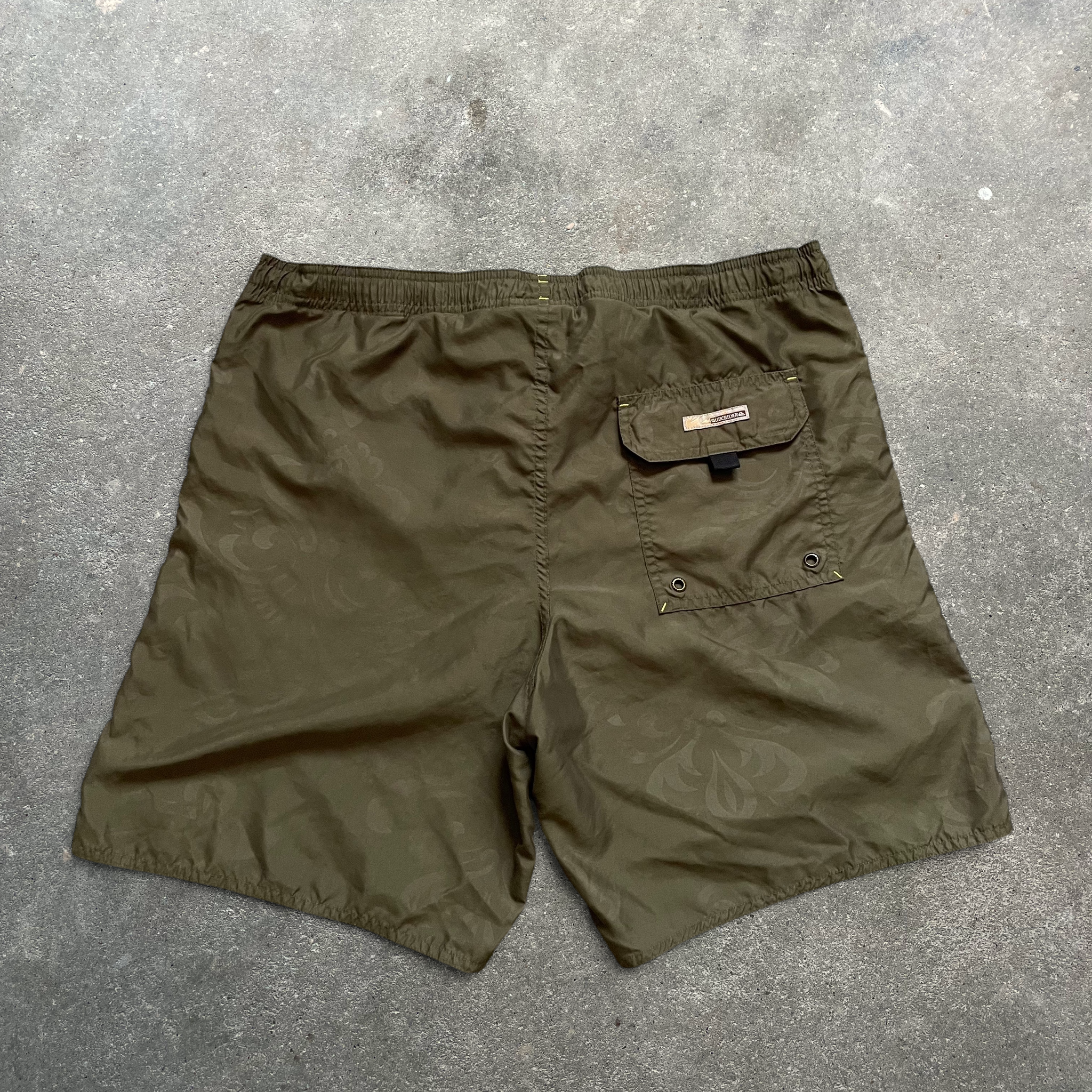 90's Quiksilver Swim Shorts Khaki (34)