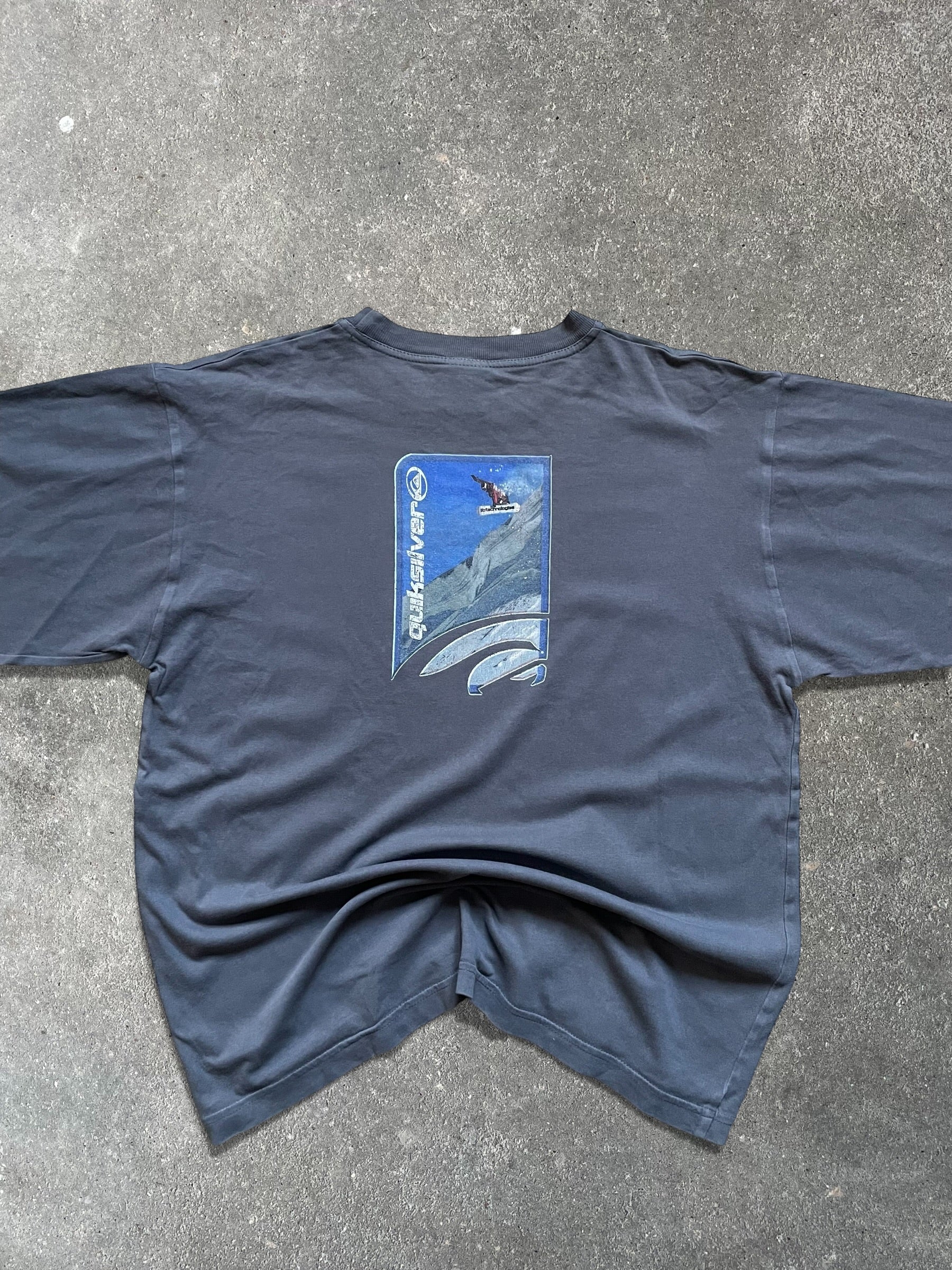 Quiksilver Graphic Long-Sleeve Top Grey (XS)
