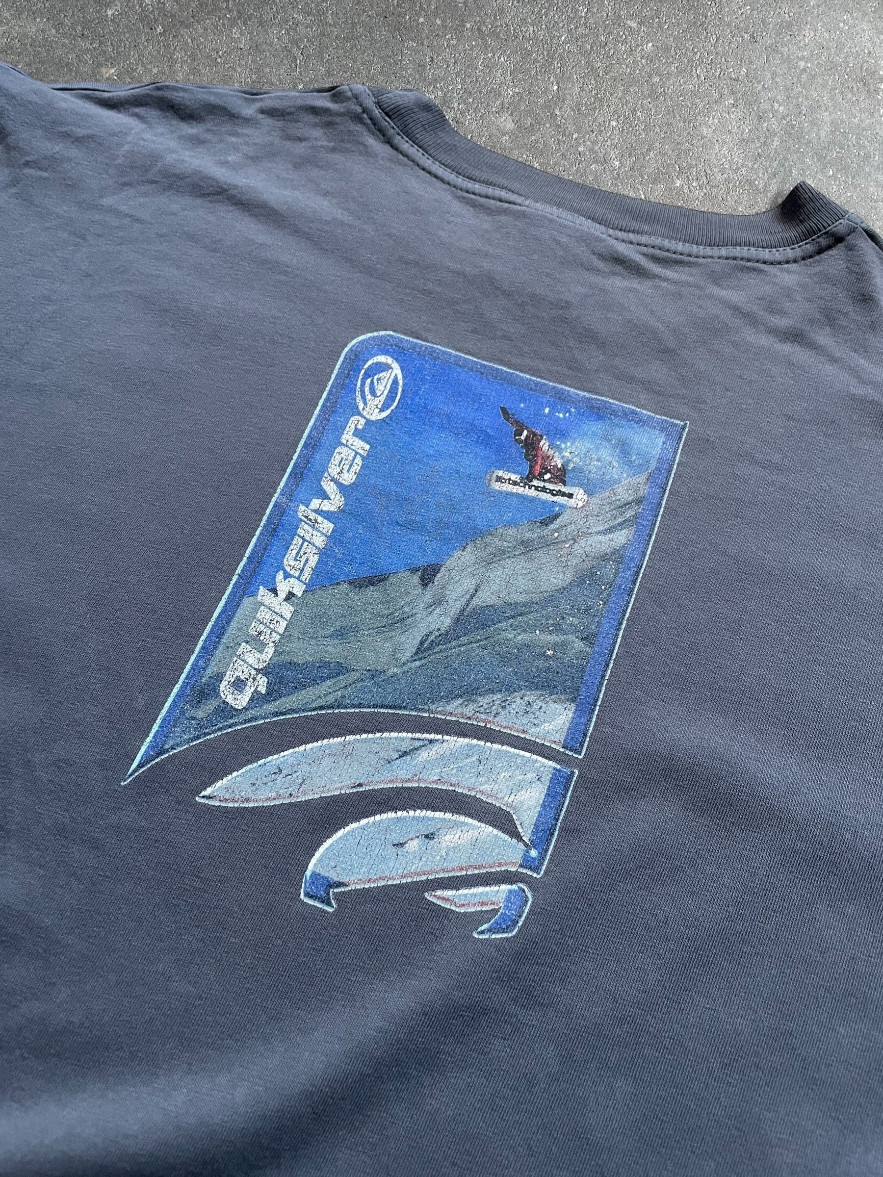 Quiksilver Graphic Long-Sleeve Top Grey (XS)