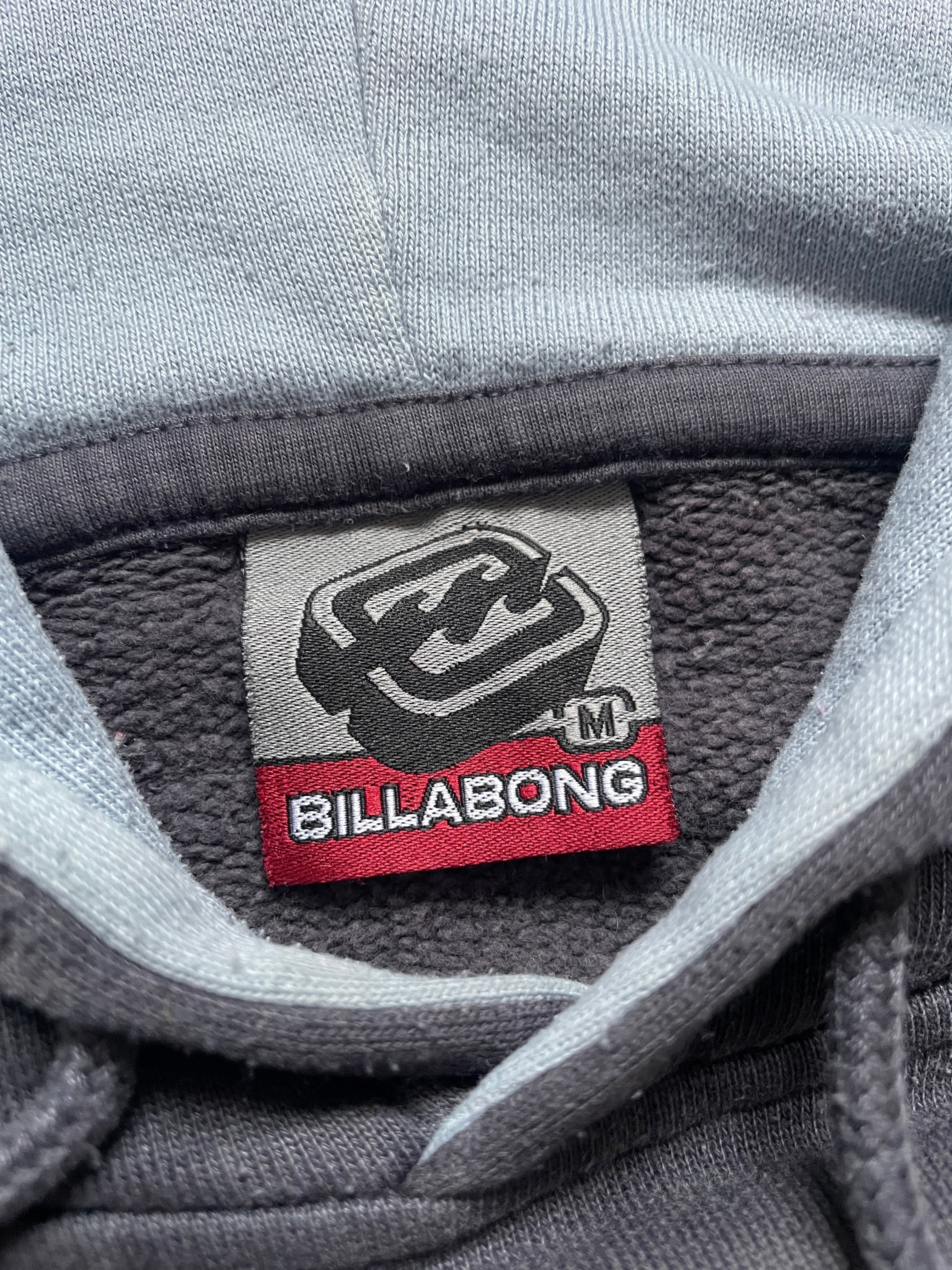 Billabong Graphic Hoodie Charcoal Grey 00's (M)