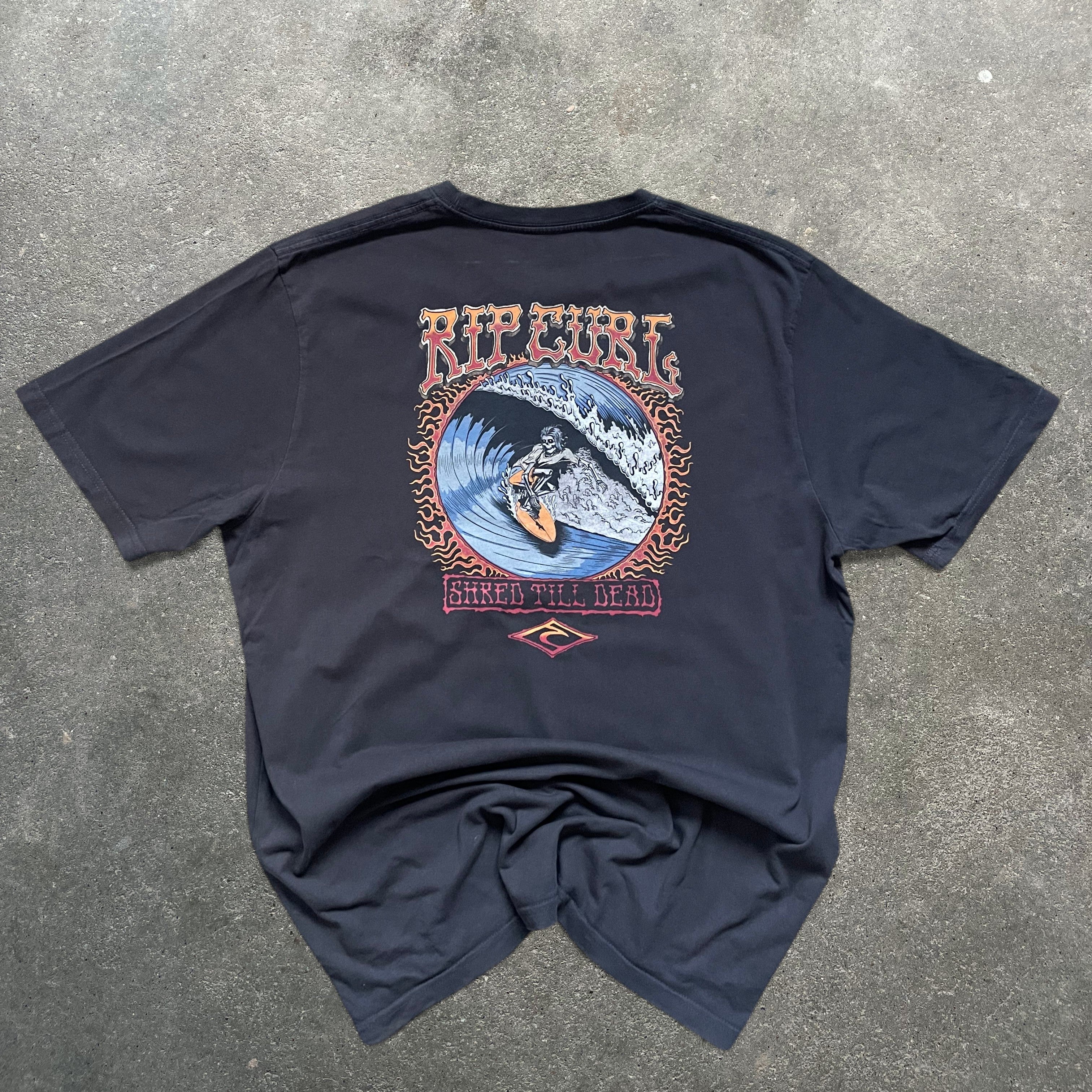 Rip Curl tshirt, vintage surf t shirt, vintage rip curl