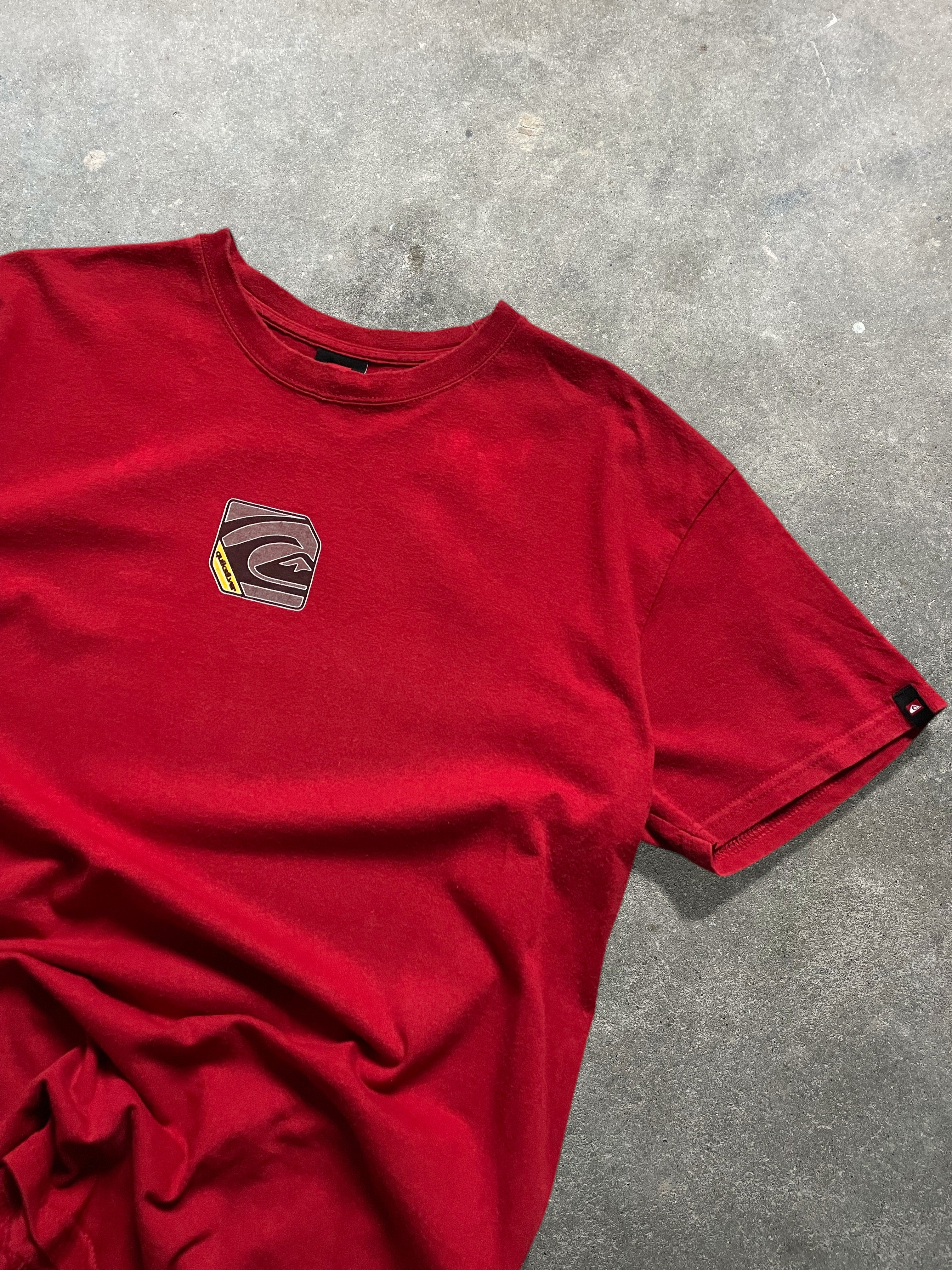 90's Quiksilver Graphic T-shirt Red (L)