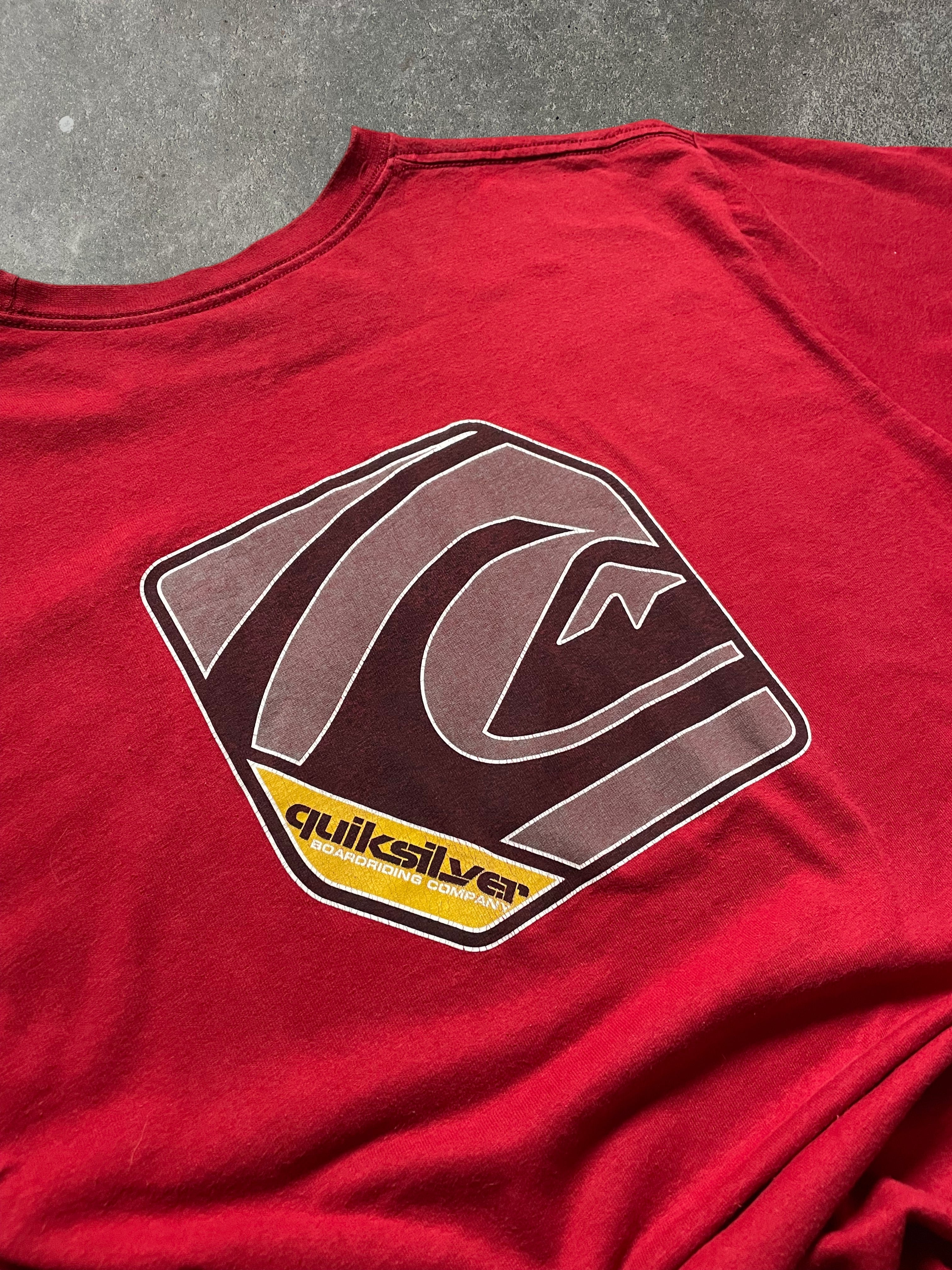 90's Quiksilver Graphic T-shirt Red (L)