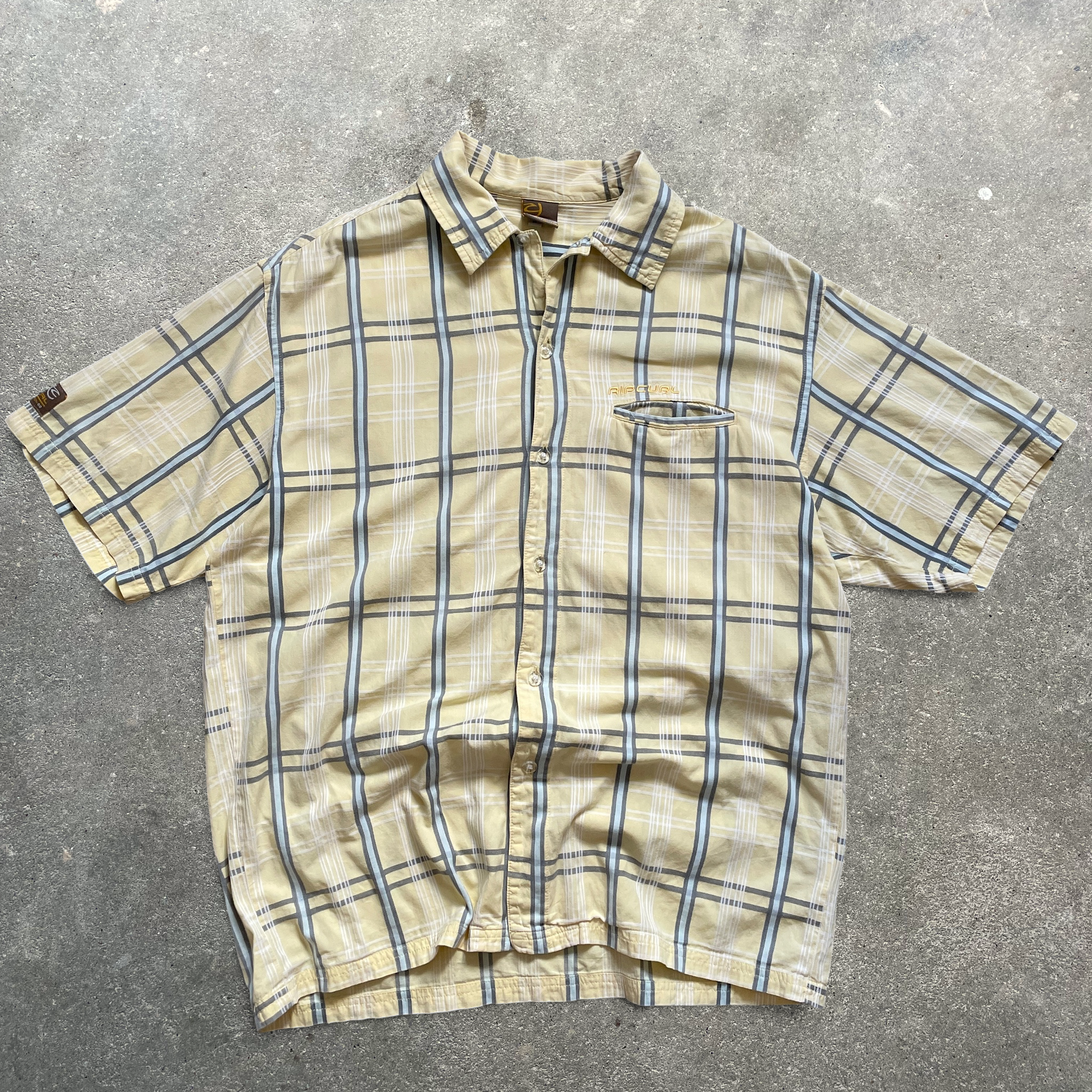 90's Rip Curl Surf Shirt Yellow (M)