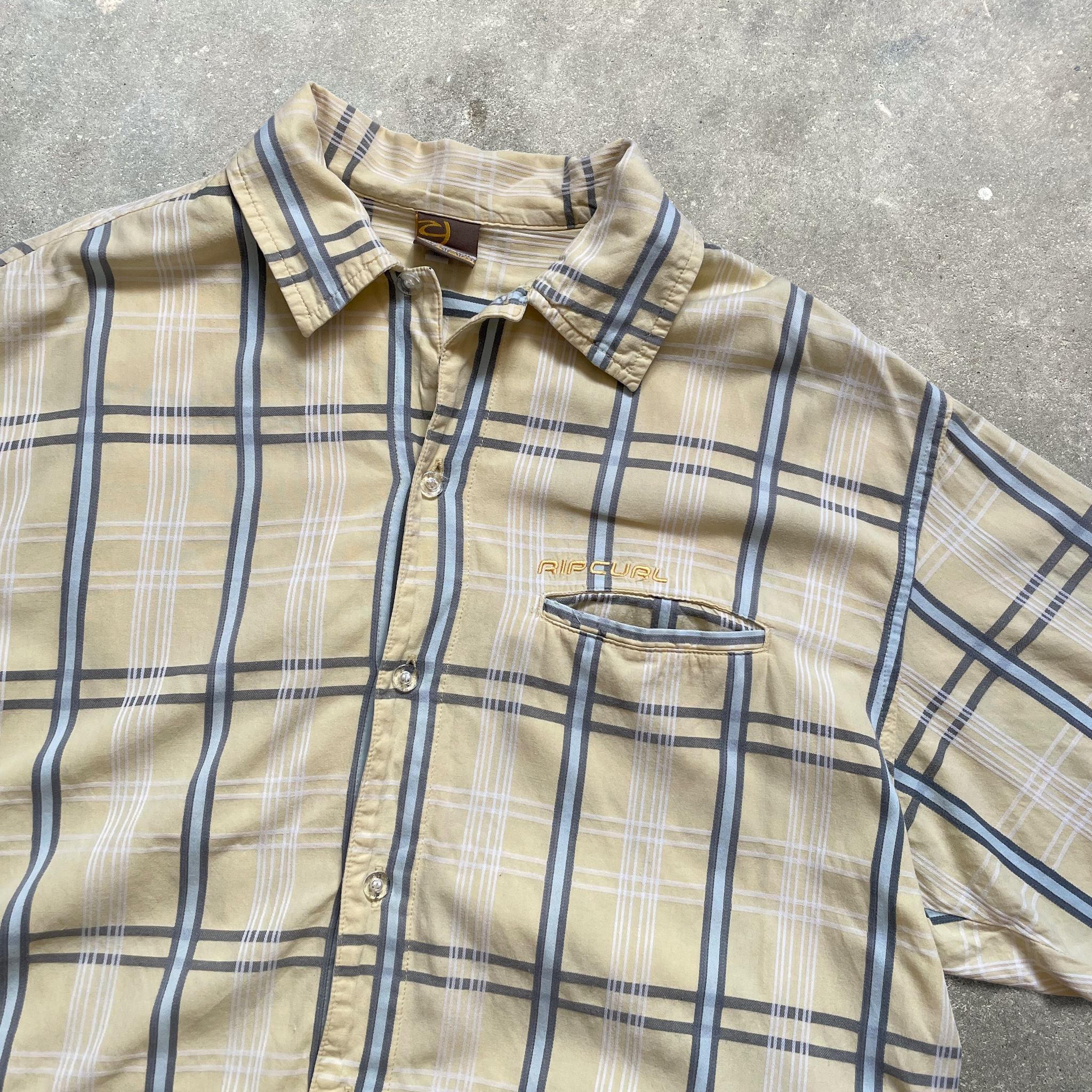90's Rip Curl Surf Shirt Yellow (M)